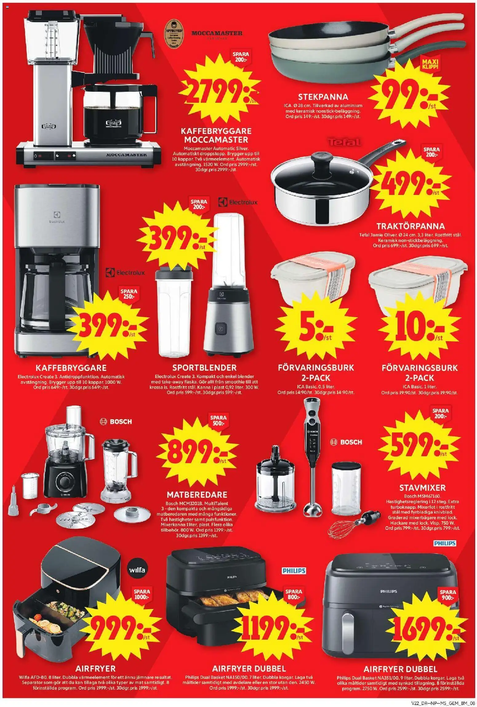 ICA Maxi reklamblad aktuell från 25.05.2026 | Sida: 10 | Produkter: Gem, Stavmixer, Airfryer, Stekpanna