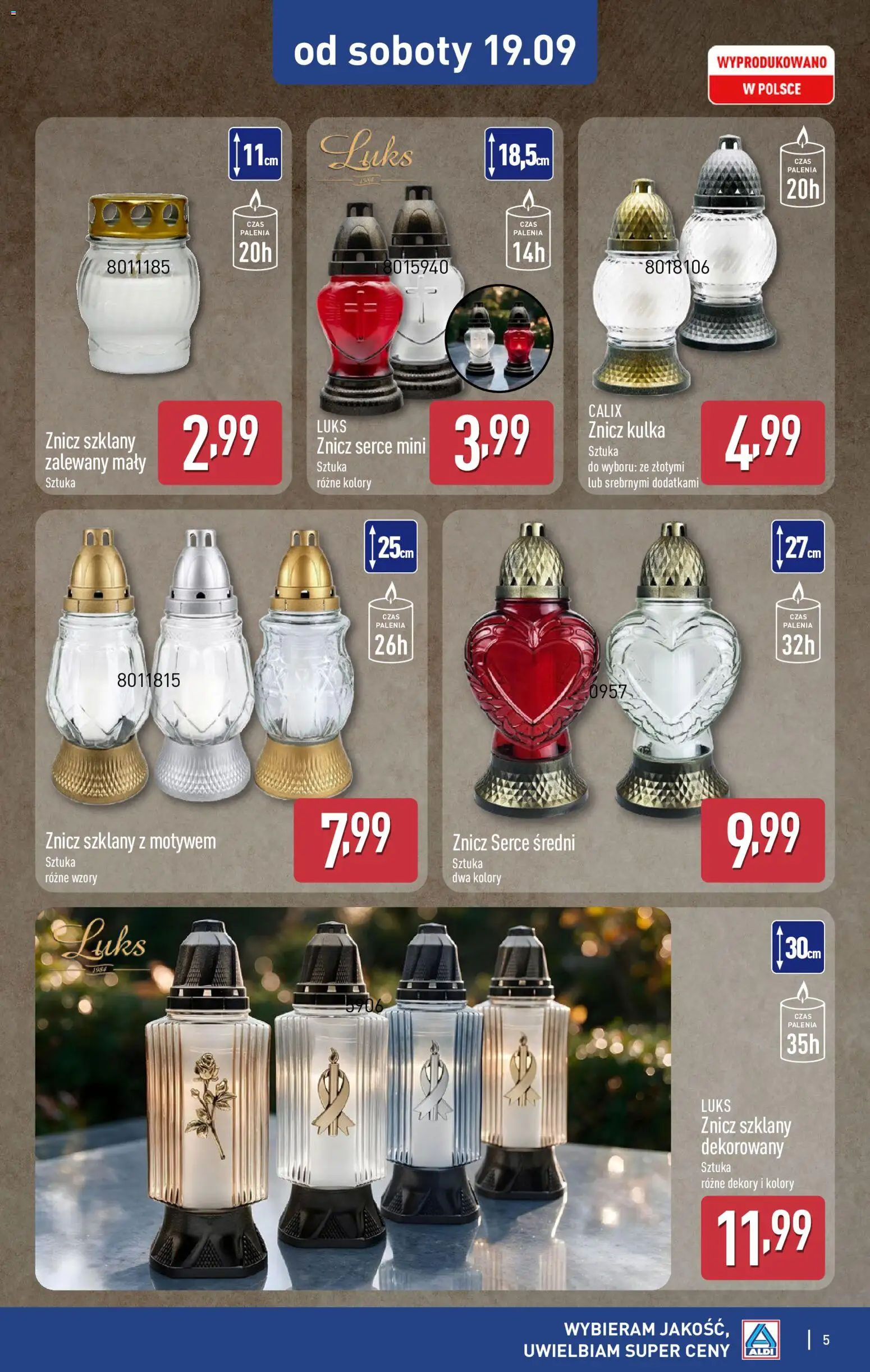Aldi Polsko leták - Znicze i stroiki od 12.09.2026 | Strana: 5