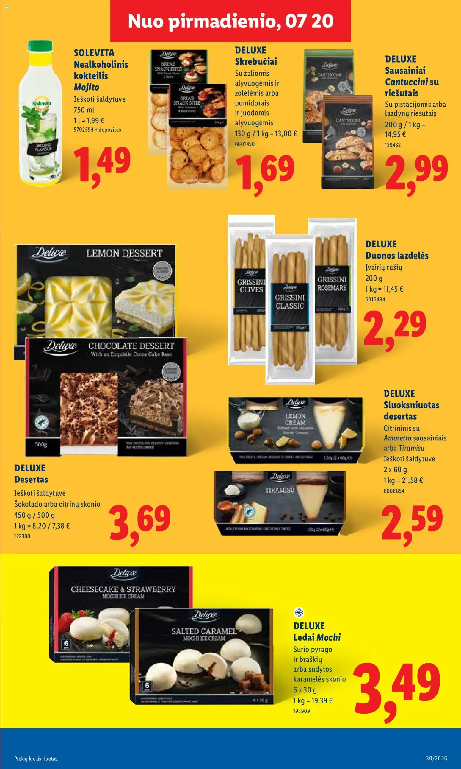 LIDL akcijos nuo 2026.07.20 | Puslapis: 19 | Prekių: Dešrelės, Silkių filė, Krepšelis, Ikrai