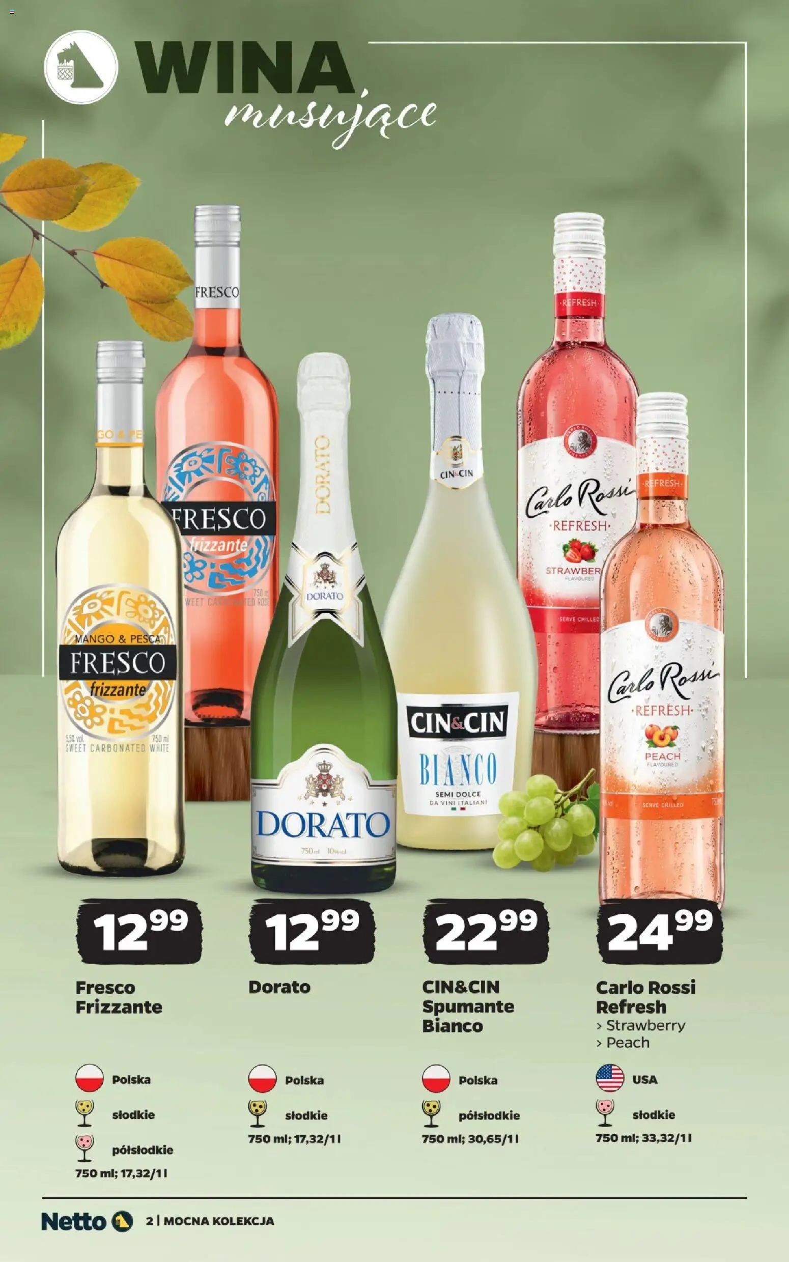 Netto gazetka - Mocna Kolekcja od 12.10.2026 | Strona: 2 | Produkty: Mango, Fresco, Carlo Rossi, Fresco frizzante