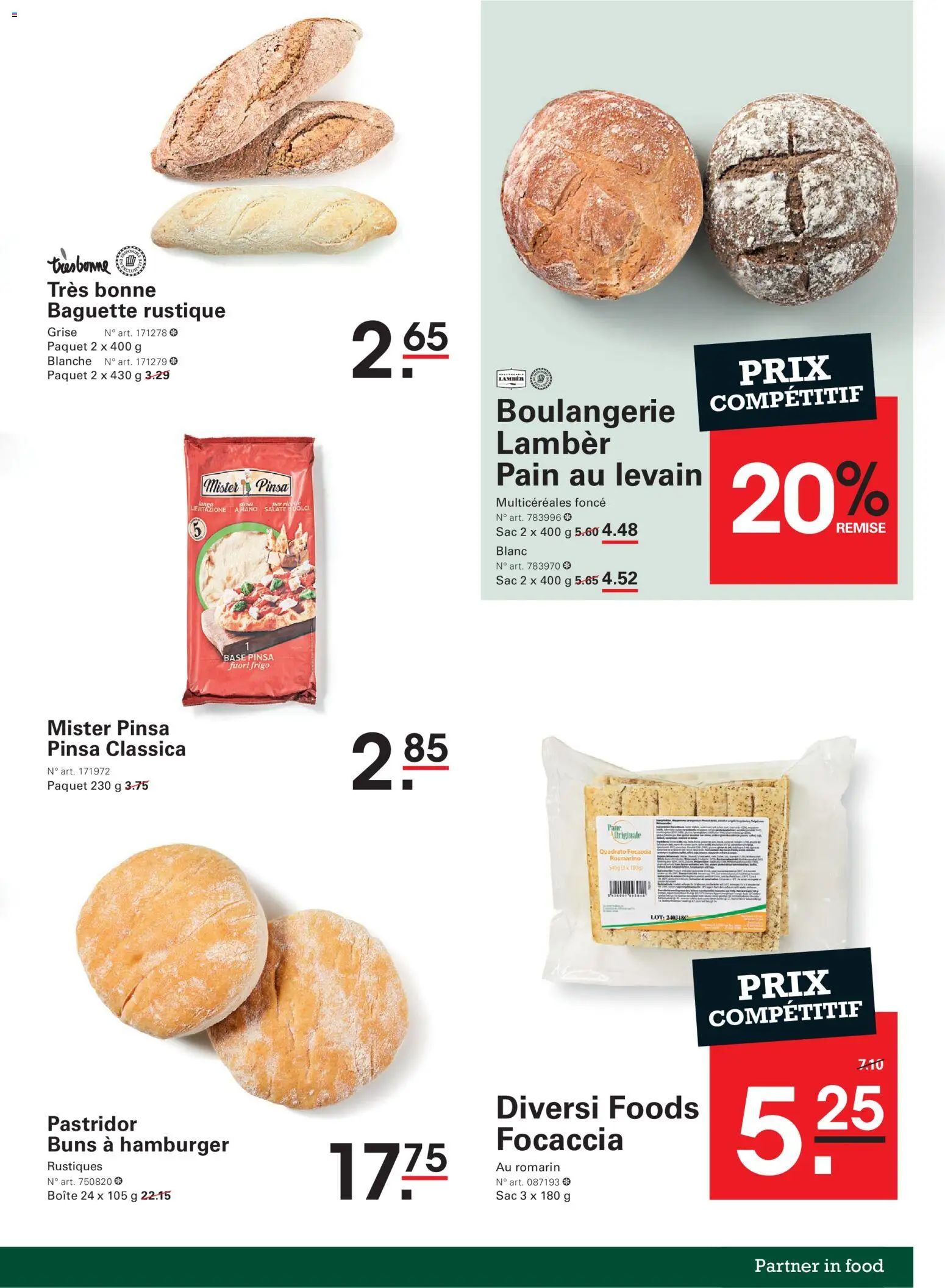 {H1} | Pagina: 11 | Producten: Hamburger, Baguette