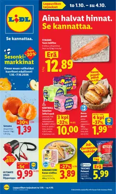 Lidl-mainoslehti voimassa 01/10/2026 alkaen