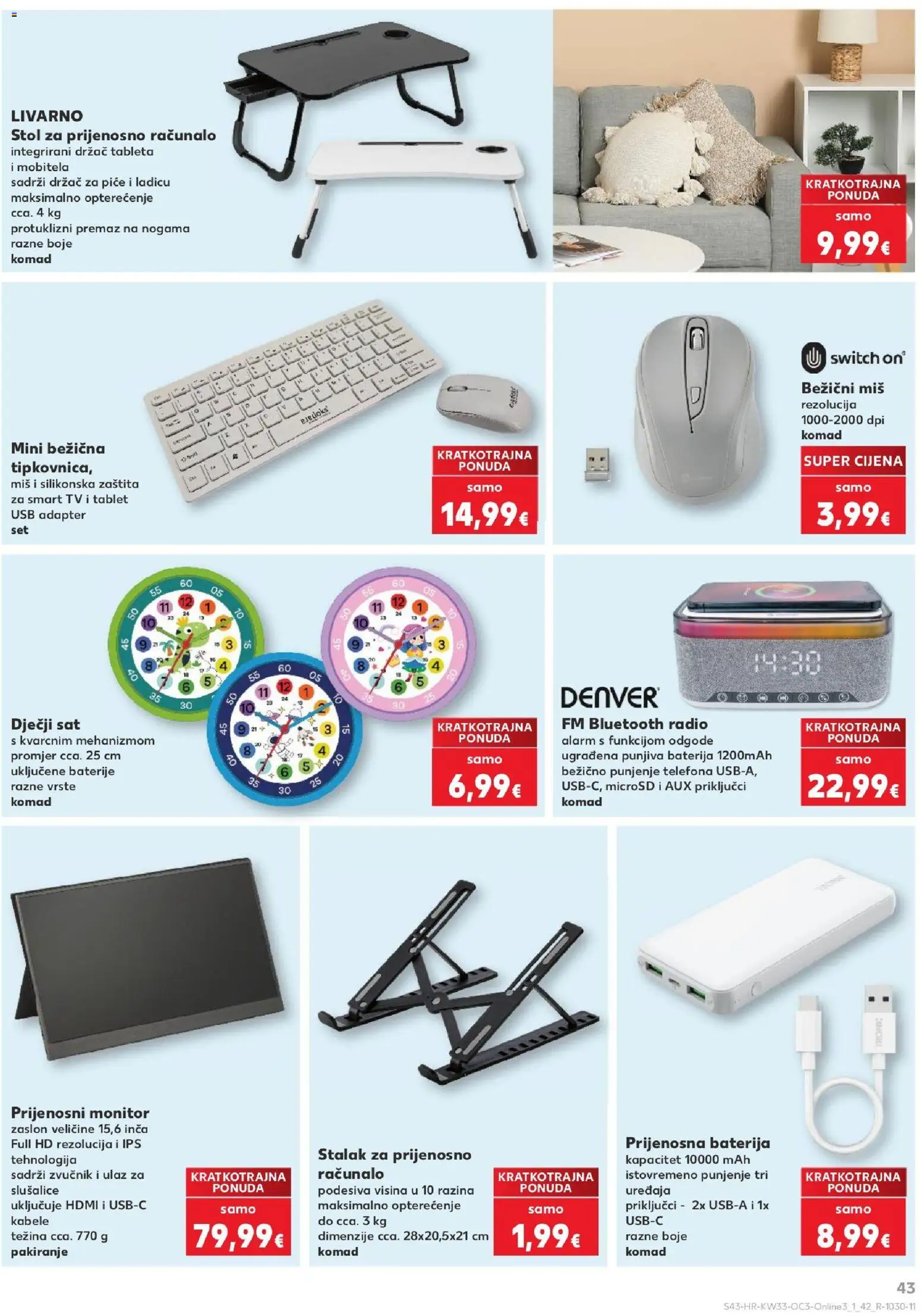 Kaufland katalog | vrijedi od 10.08.2026 | Stranica: 43 | Proizvodi: Tablet, Tableta, Slušalice, Zvučnik