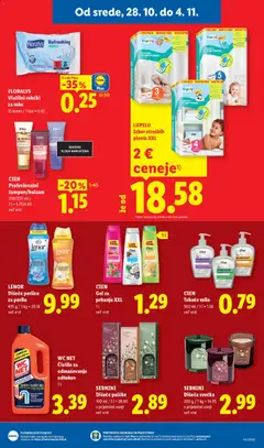 Lidl katalog akcije – veljaven od 28.10.2026 | Stran: 27 | Izdelki: Tekoče milo, Gel za prhanje, Robčki, Kos