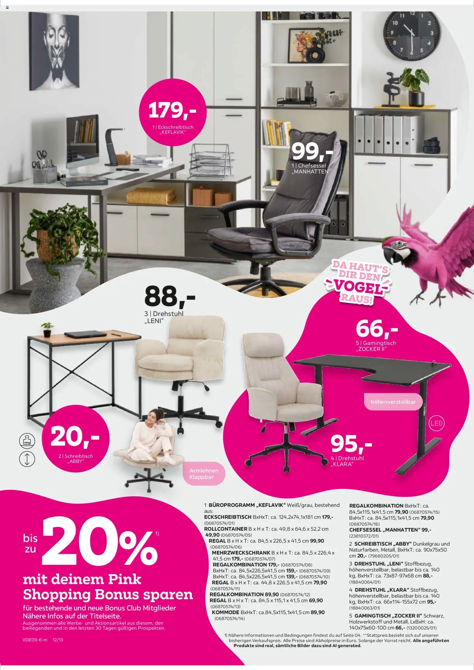 Mömax Pink Shopping – gültig ab 20.09.2026 | Seite: 12 | Produkte: Kommode, Regal, Chefsessel, Bilder