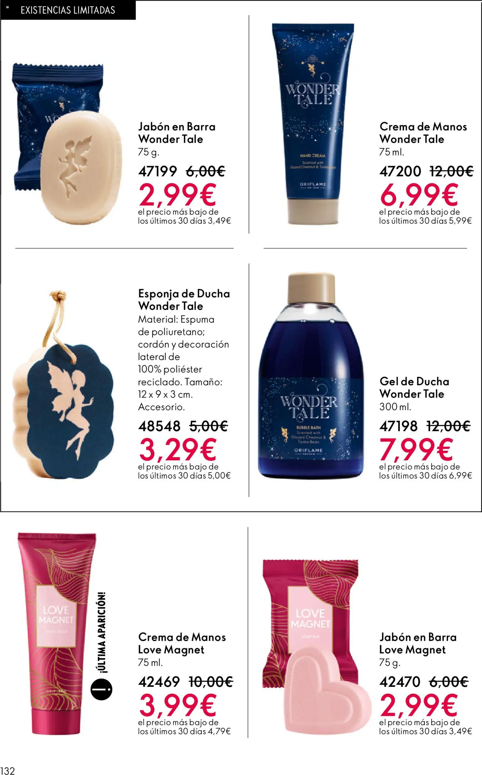 Oriflame - Catálogo Campaña 8 │ válido desde el 03.06.2026 | Página: 132 | Productos: Esponja, Jabón, Gel de ducha, Ducha