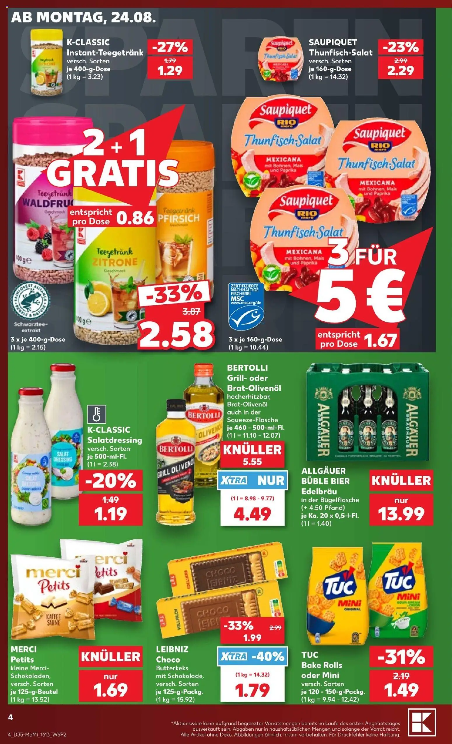 Kaufland Prospekt Hannover – gültig ab 24.08.2026 | Seite: 4 | Produkte: Grill, Merci, Kaffee, Sahne