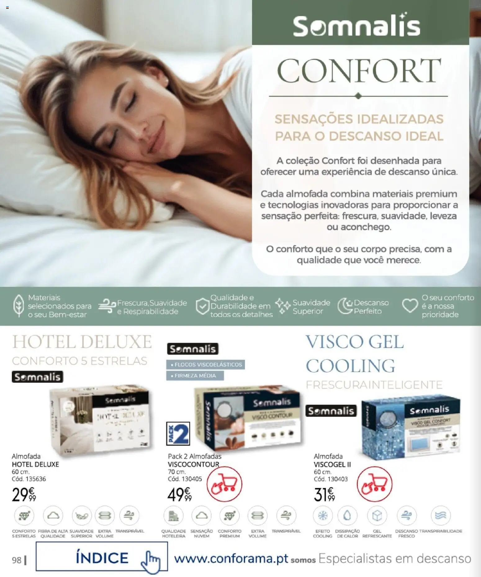 Conforama Camitis │ válido de 06/08/2026 | Página: 98 | Produtos: Almofada, Flocos