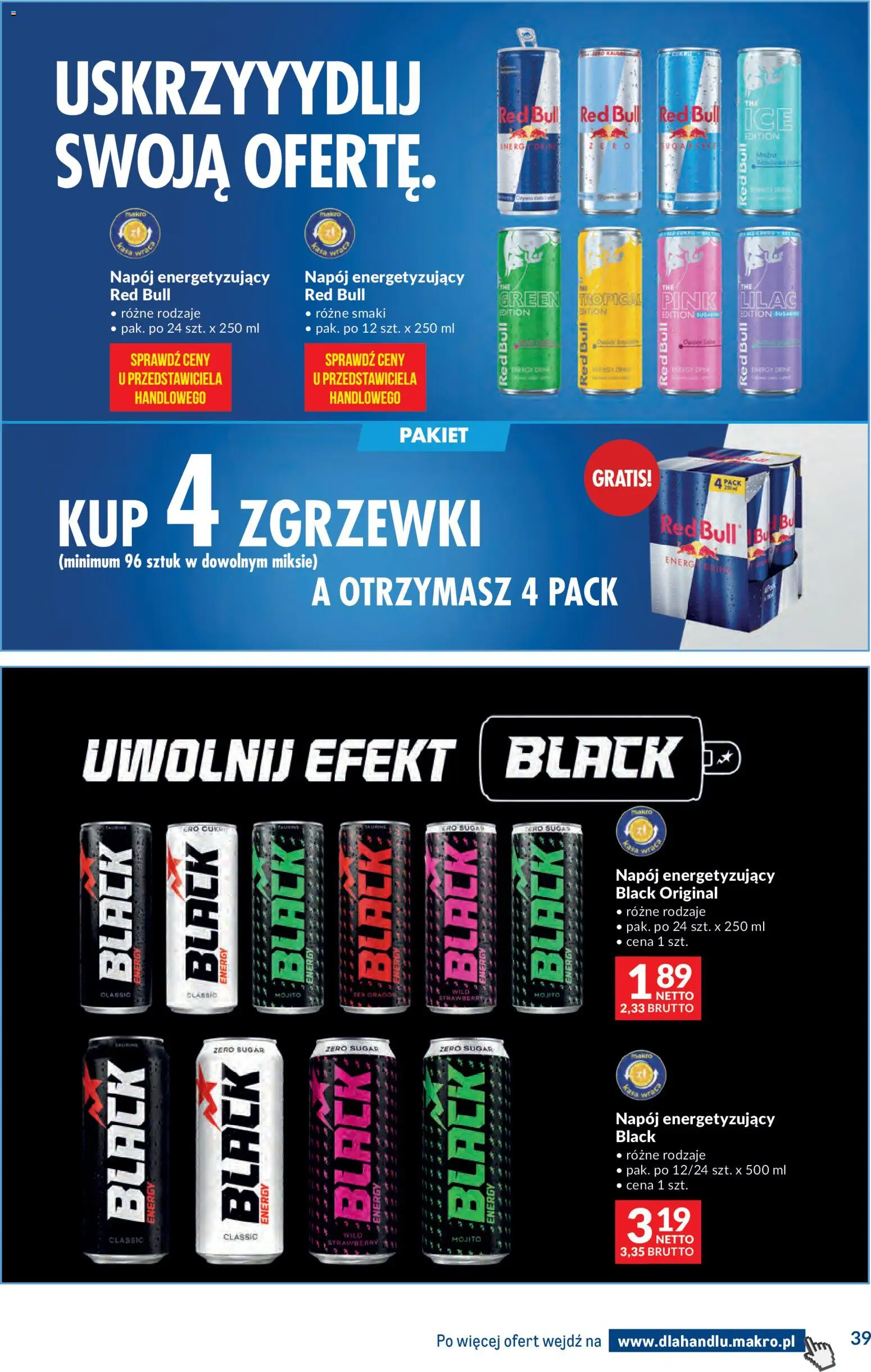 Makro gazetka - Dystrybucja do sklepów od 12.05.2026 | Strona: 39 | Produkty: Red bull