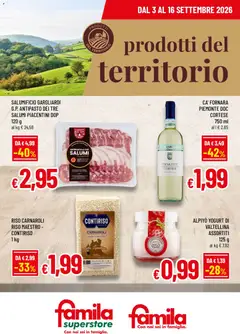 Anteprima del volantino Famila volantino Prodotti del Territorio valido a partire dal 03/09/2026