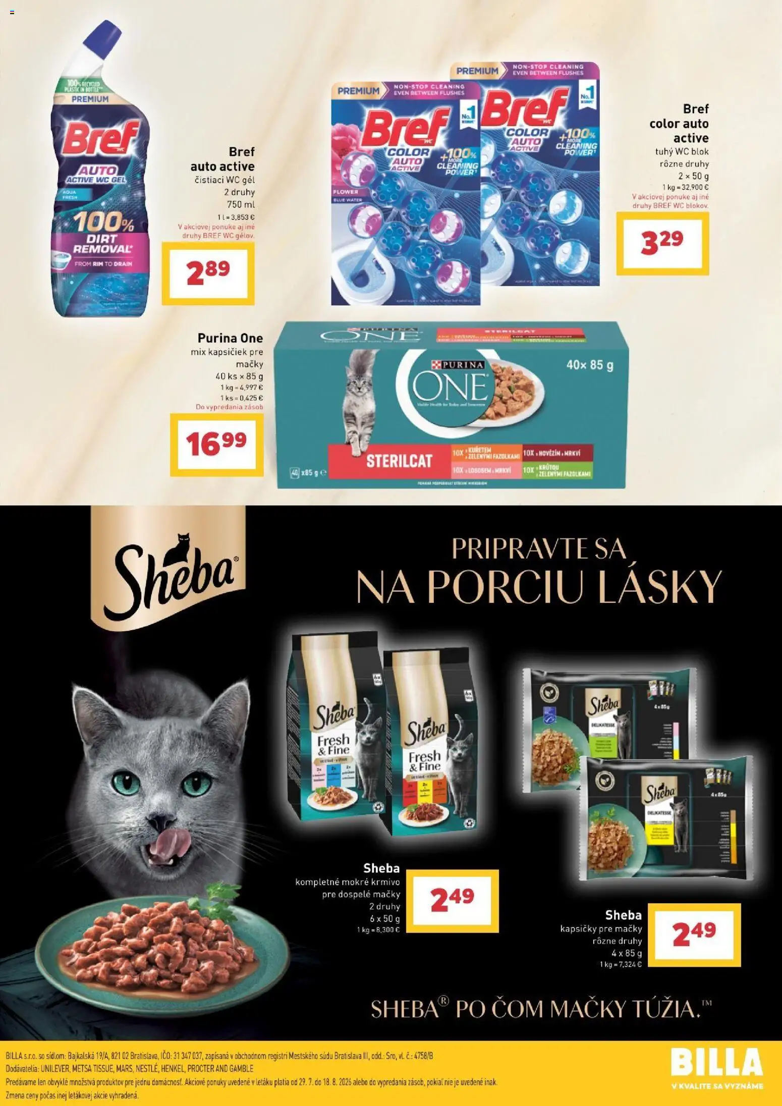 Nové Billa akcie – leták je platný od 30.09.2026 | Strana: 43 | Produkty: Wc, Wc blok, Kapsičky, Kapsičky pre mačky
