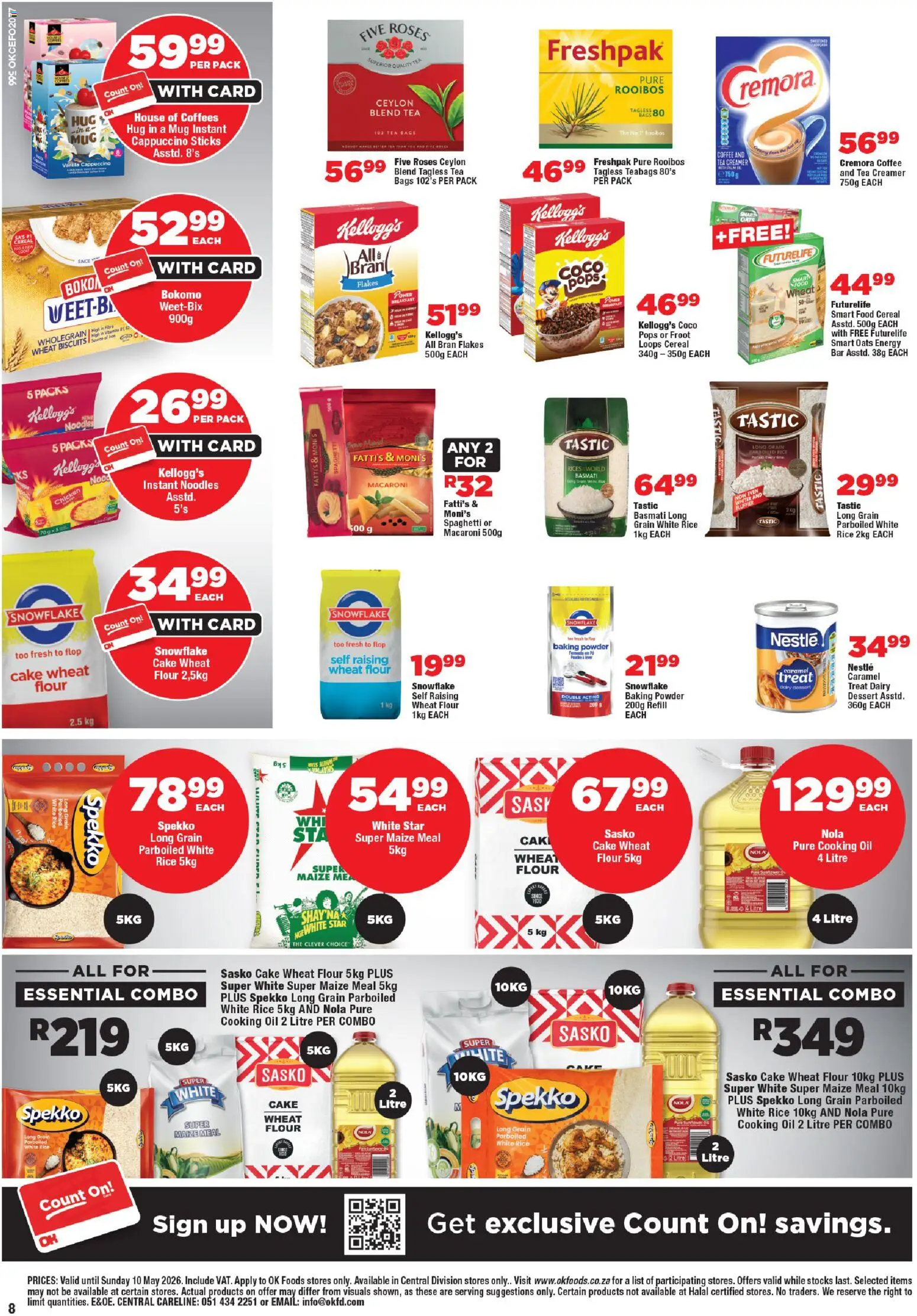 New OK Foods catalogue – valid from 24.04.2026 | Page: 8 | Products: Oil, Chicken, Mug, Rice