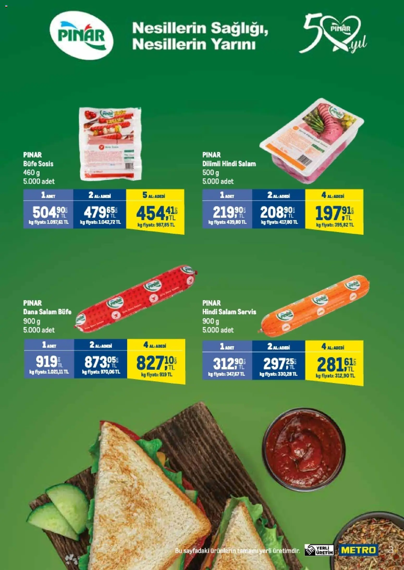 Metro - Q4 Tedarikçi Flyer - 23 Eylül 2026 tarihinden itibaren geçerlidir | Sayfa: 3 | Ürünler: Salam, Sosis