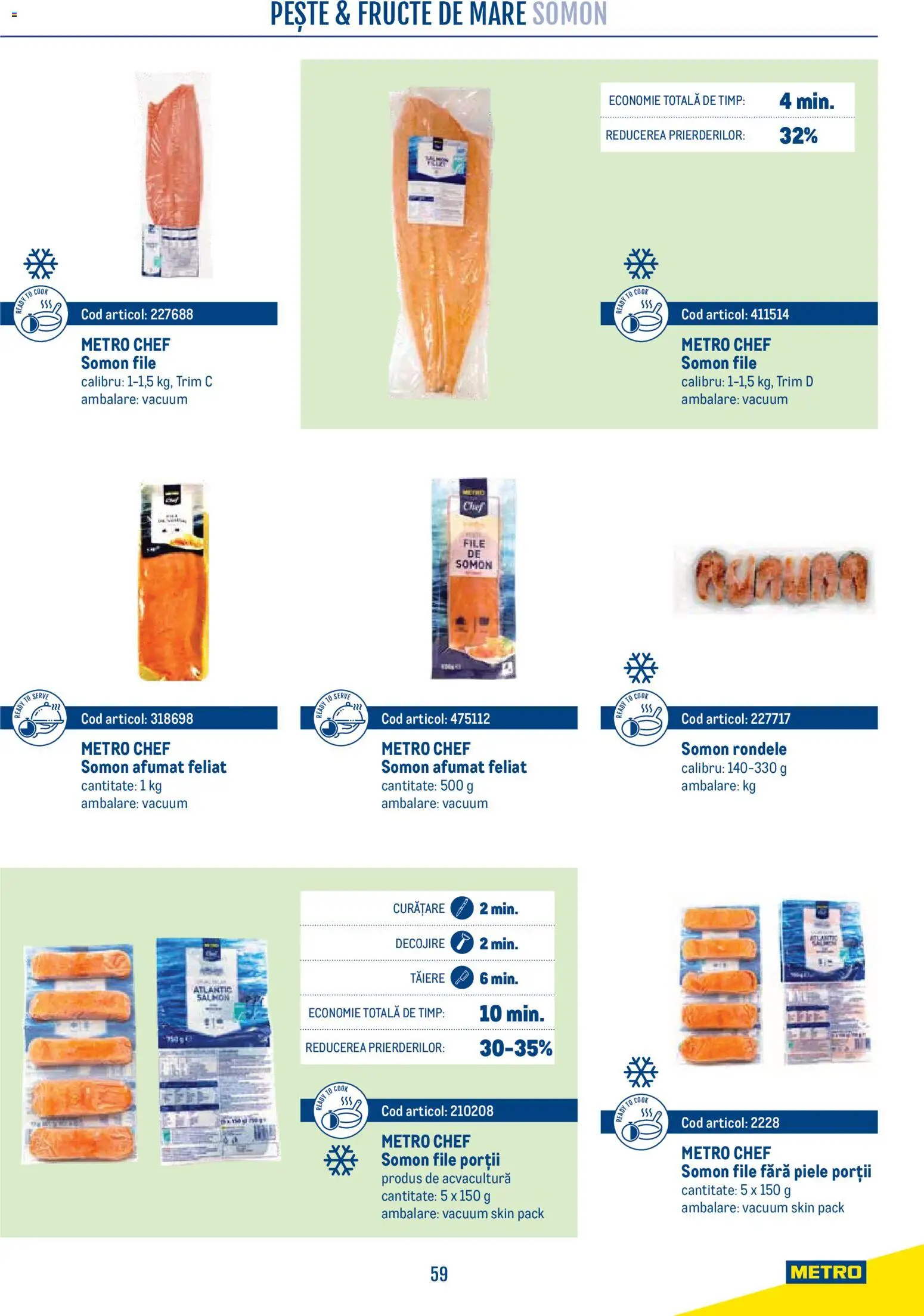 Noul catalog Metro – valabil de la 21.04.2026 | Pagină: 59 | Produse: Somon, Pește, Fructe, Fructe De Mare