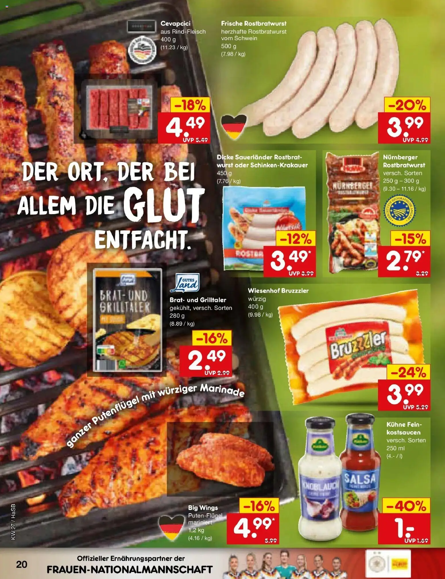 Netto Marken-Discount Prospekt Wuppertal – gültig ab 29.06.2026 | Seite: 30 | Produkte: Cevapcici, Wurst, Knoblauch, Rindfleisch
