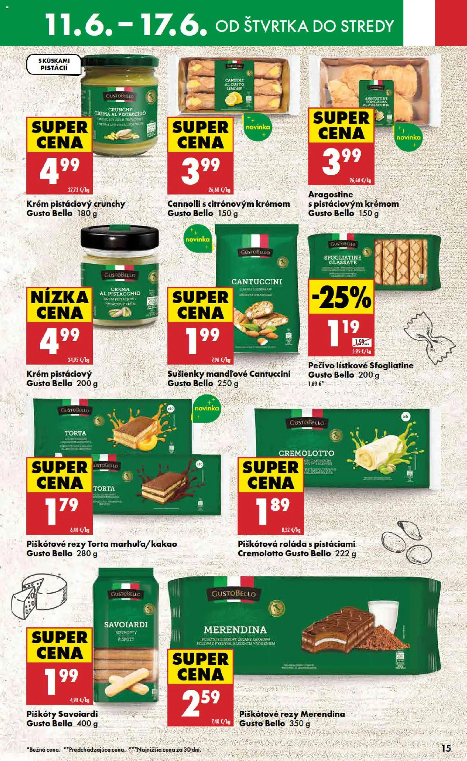 Nové Biedronka akcie – leták je platný od 11.06.2026 | Strana: 15 | Produkty: Torta, Krém, Kakao
