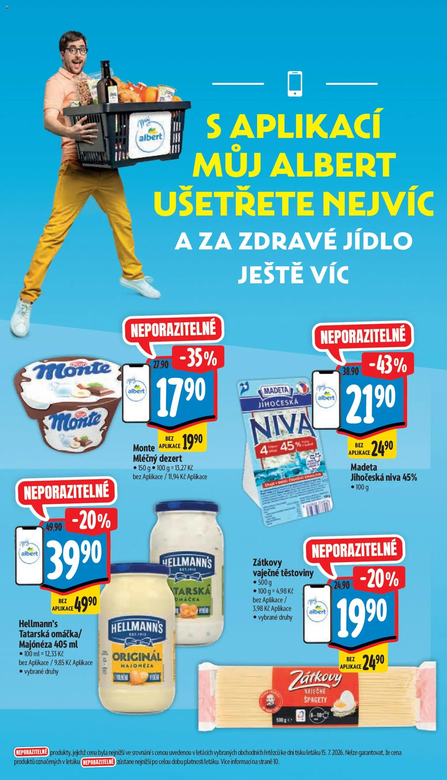 Albert leták - Hypermarket - Vestec od 22.07.2026 | Strana: 12 | Produkty: Špagety, Hellmann's, Majonéza, Niva