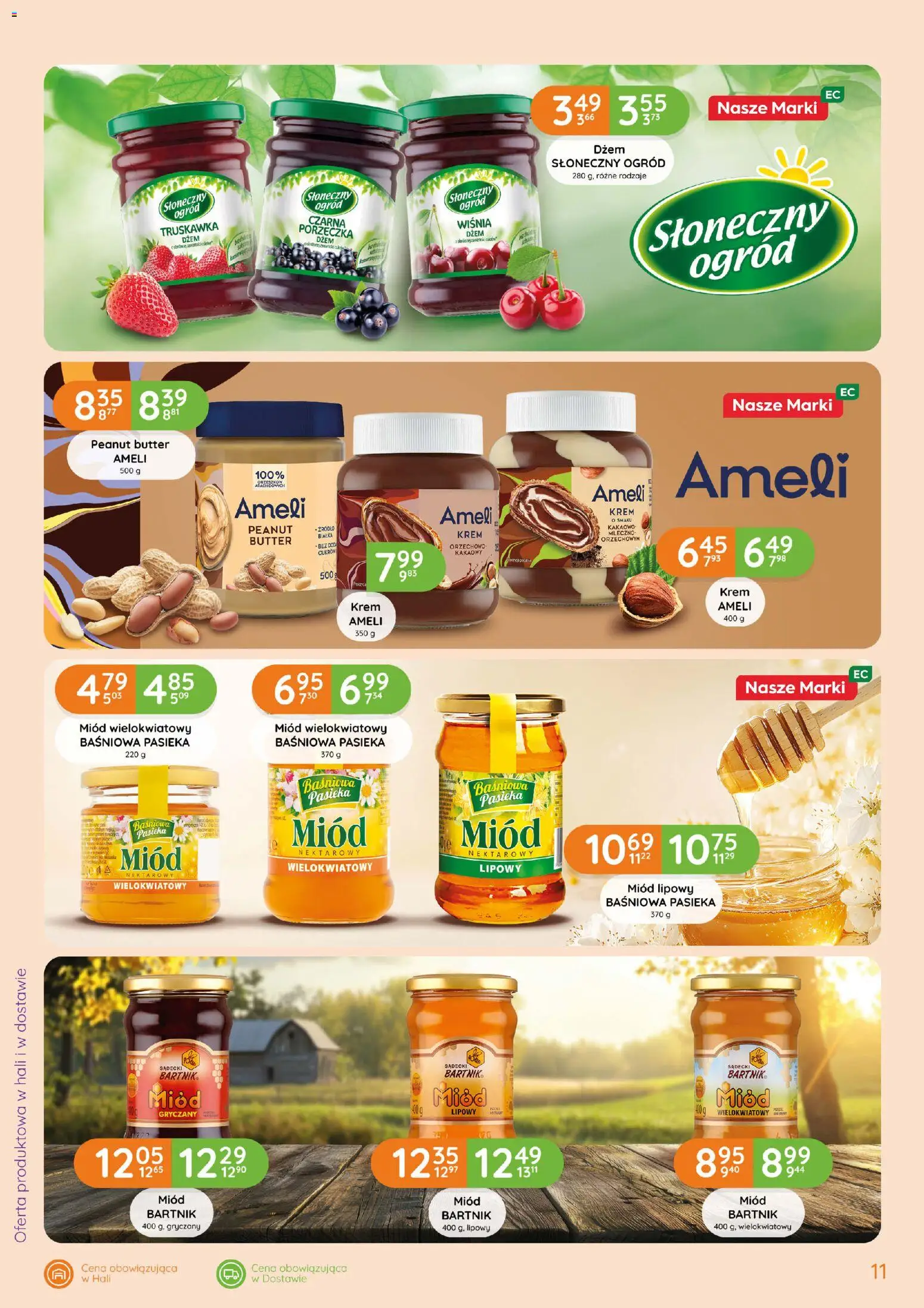 Eurocash gazetka - Śniadanie od 03.09.2026 | Strona: 11 | Produkty: Miód, Miód gryczany, Miód wielokwiatowy, Porzeczka