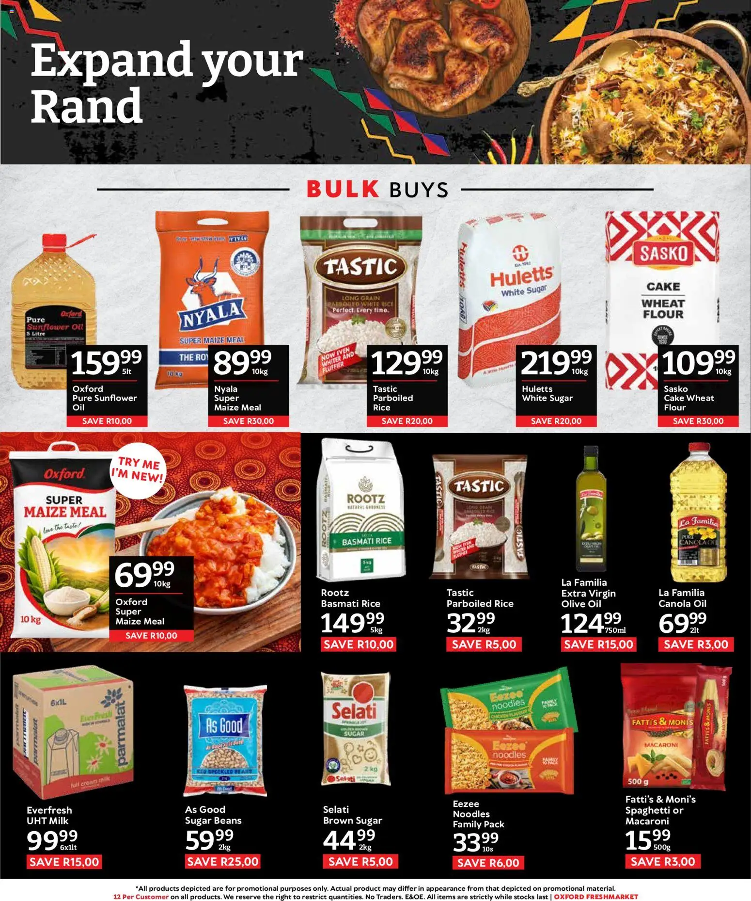 New Oxford Freshmarket catalogue – valid from 02/09/2026 | Page: 5 | Products: Cake, Flour, Beans, Oil