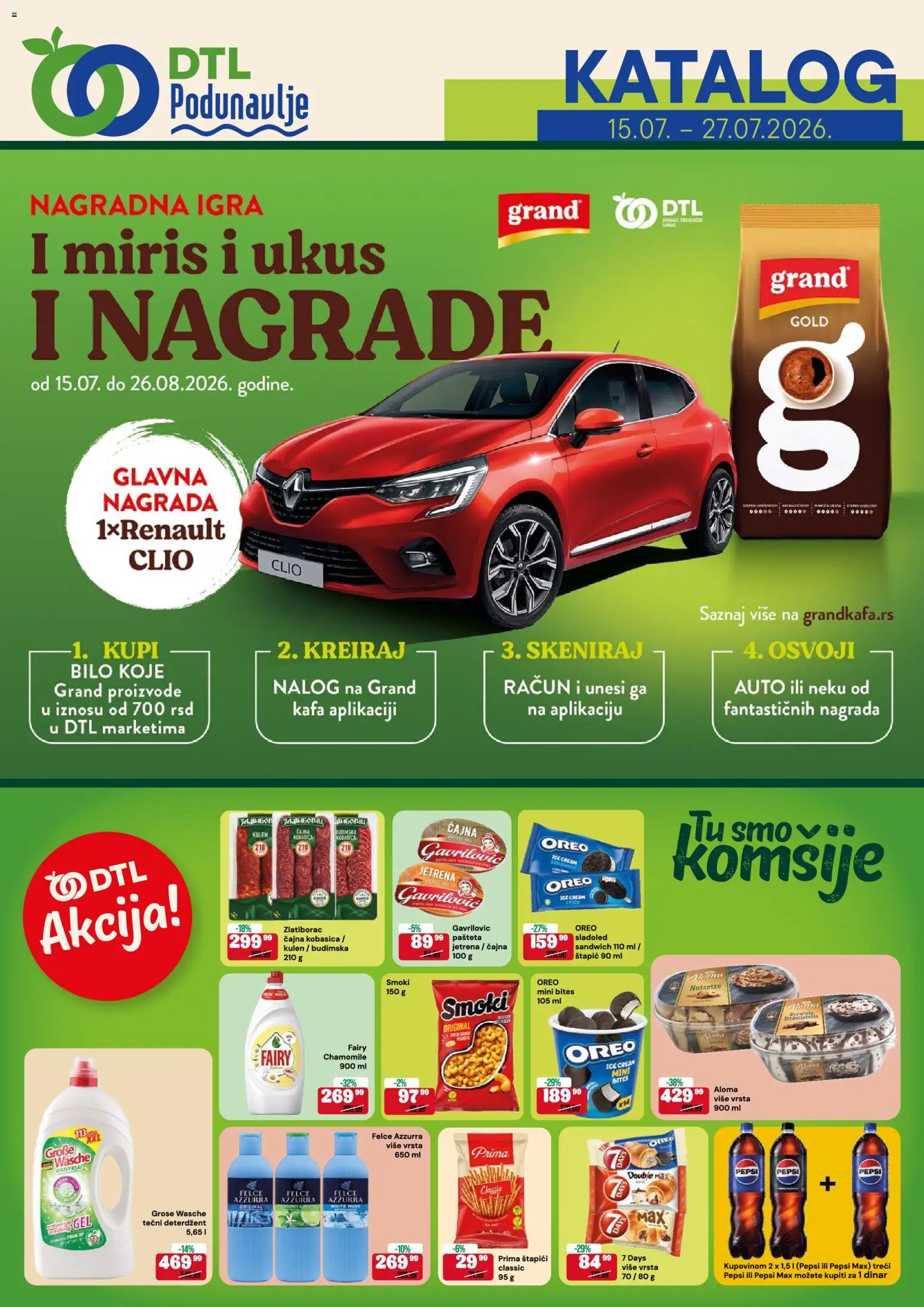 Podunavlje katalog - važi od 15.07.2026 | Strana: 1 | Proizvode: Deterdžent, Sladoled, Miris, Kobasica