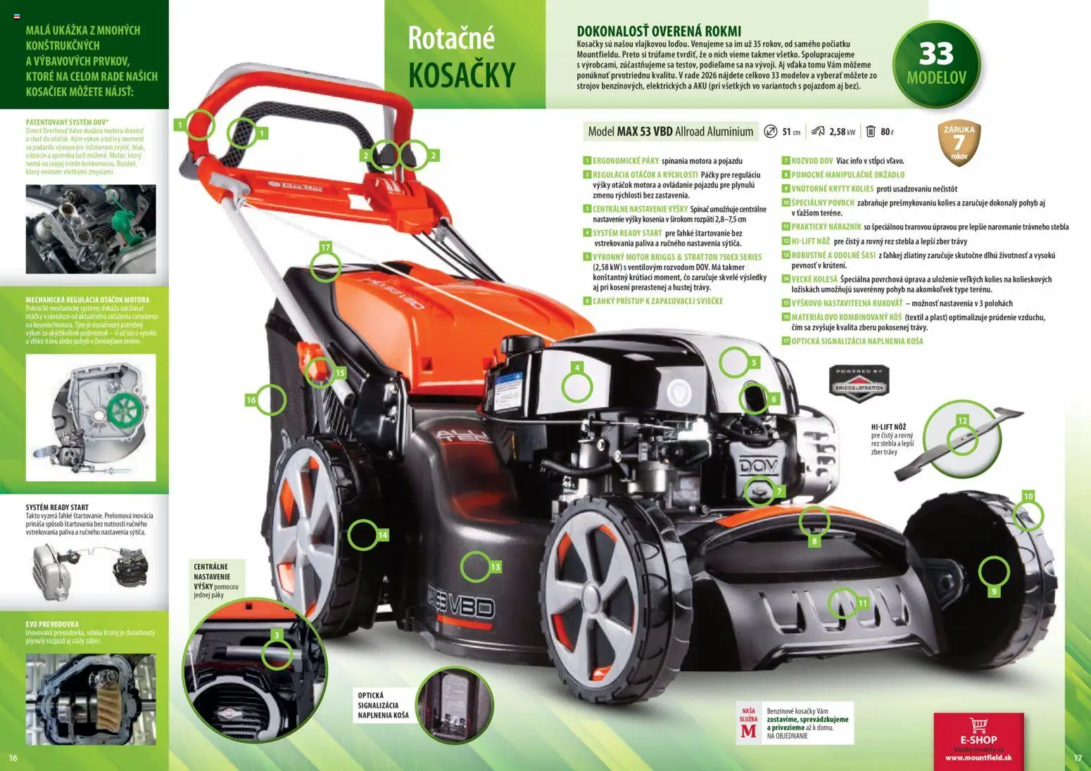Nové Mountfield akcie – leták je platný od 25.03.2026 | Strana: 9 | Produkty: Kosačky, Aku, Kôš