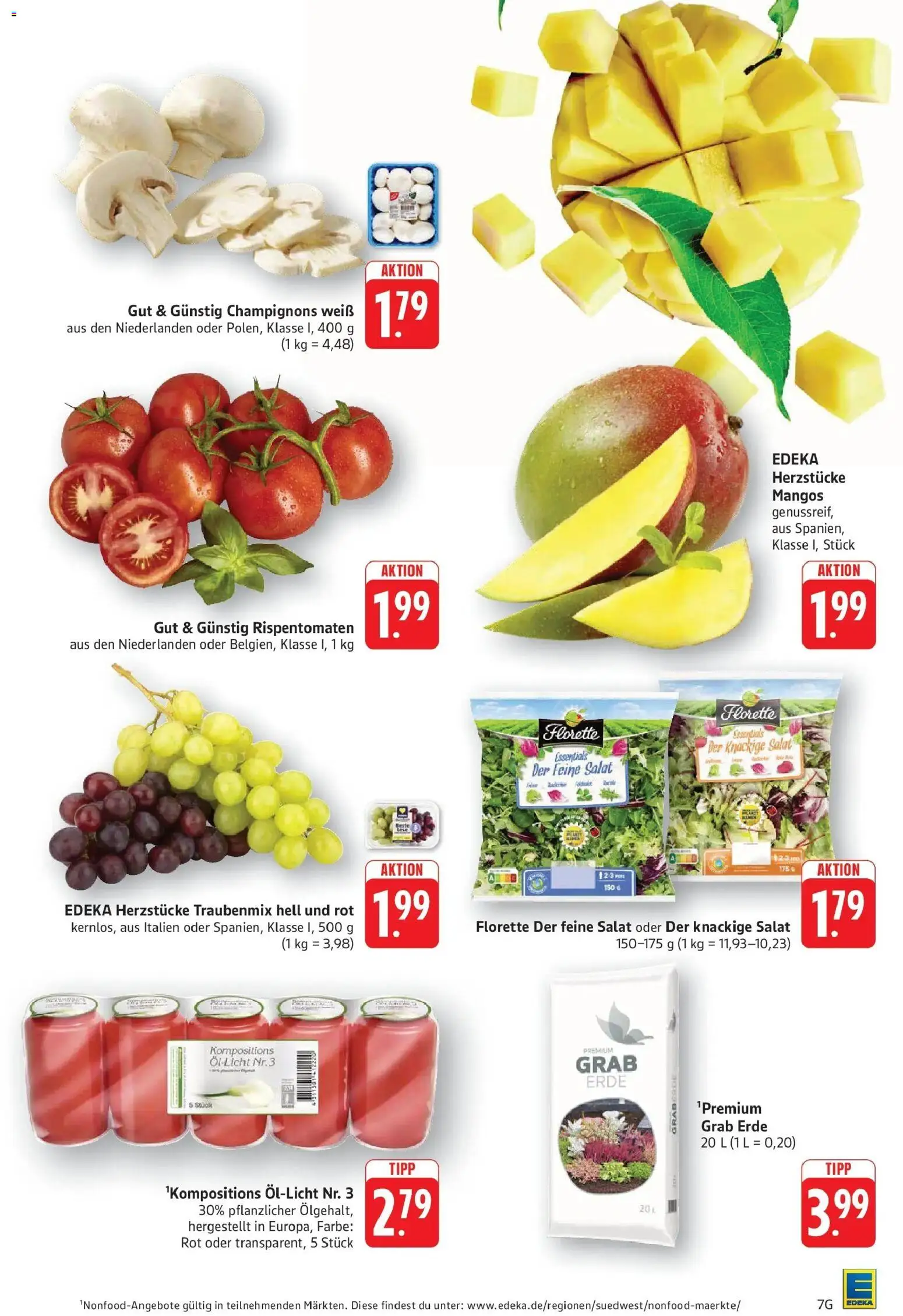 E center Prospekt Göppingen (ab 26.10.2026) zum Blättern | Seite: 7 | Produkte: Champignons, Salat