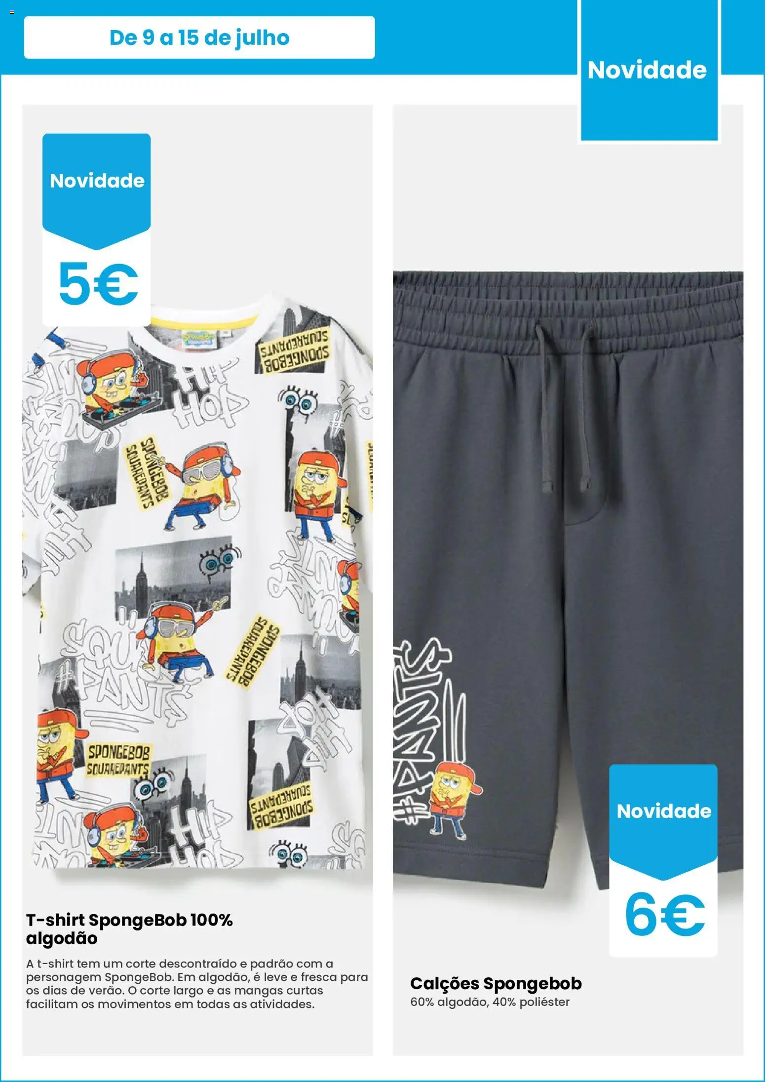 Pepco folheto │ válido de 09/07/2026 | Página: 6 | Produtos: Algodão, Calções, Mangas