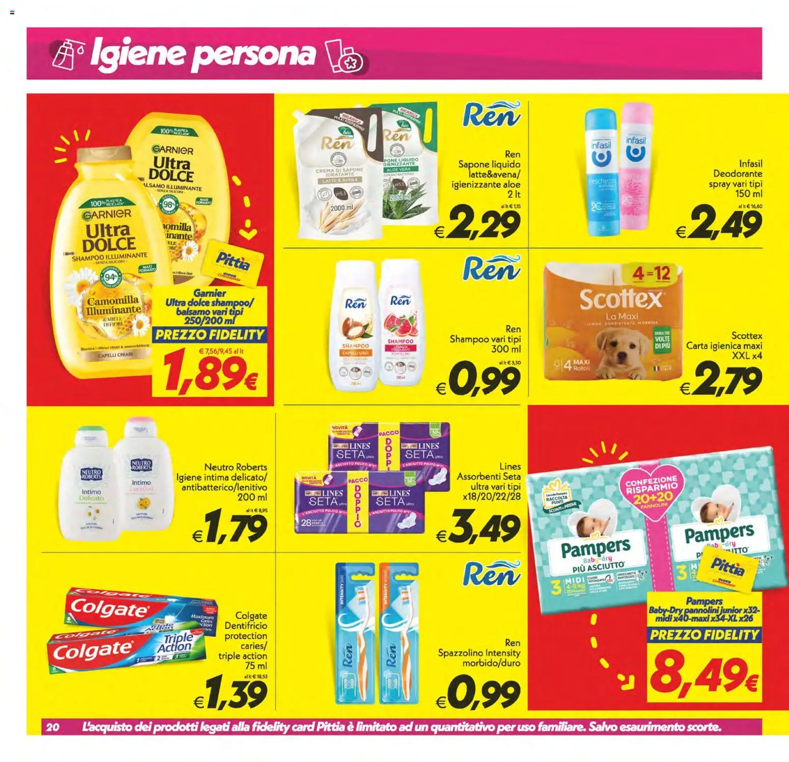 Volantino SuperConveniente del 13/10/2026 | Pagina: 20 | Prodotti: Illuminante, Balsamo, Igiene intima, Intimo
