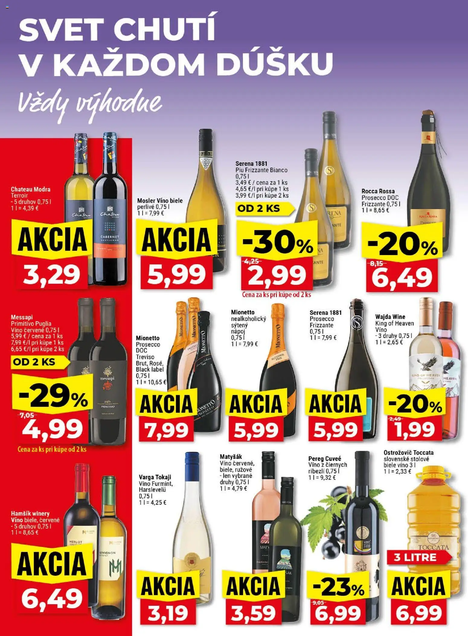 Nové Klas akcie – leták je platný od 11.05.2026 | Strana: 21 | Produkty: Biele víno, Víno, Prosecco, Rúžové víno