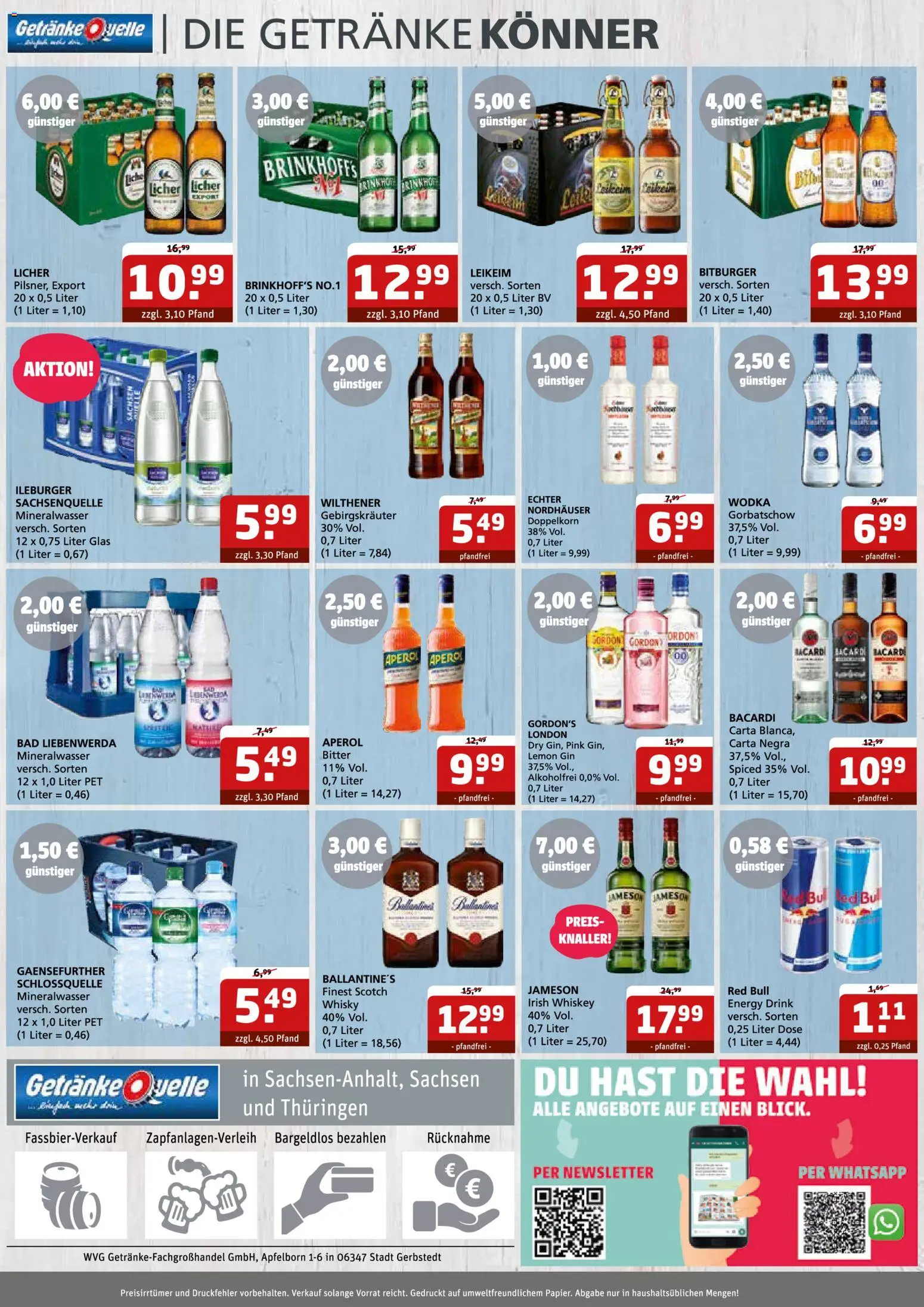 Getränke Quelle Prospekt – gültig ab 06.07.2026 | Seite: 4 | Produkte: Whisky, Jameson, Aperol, Wodka