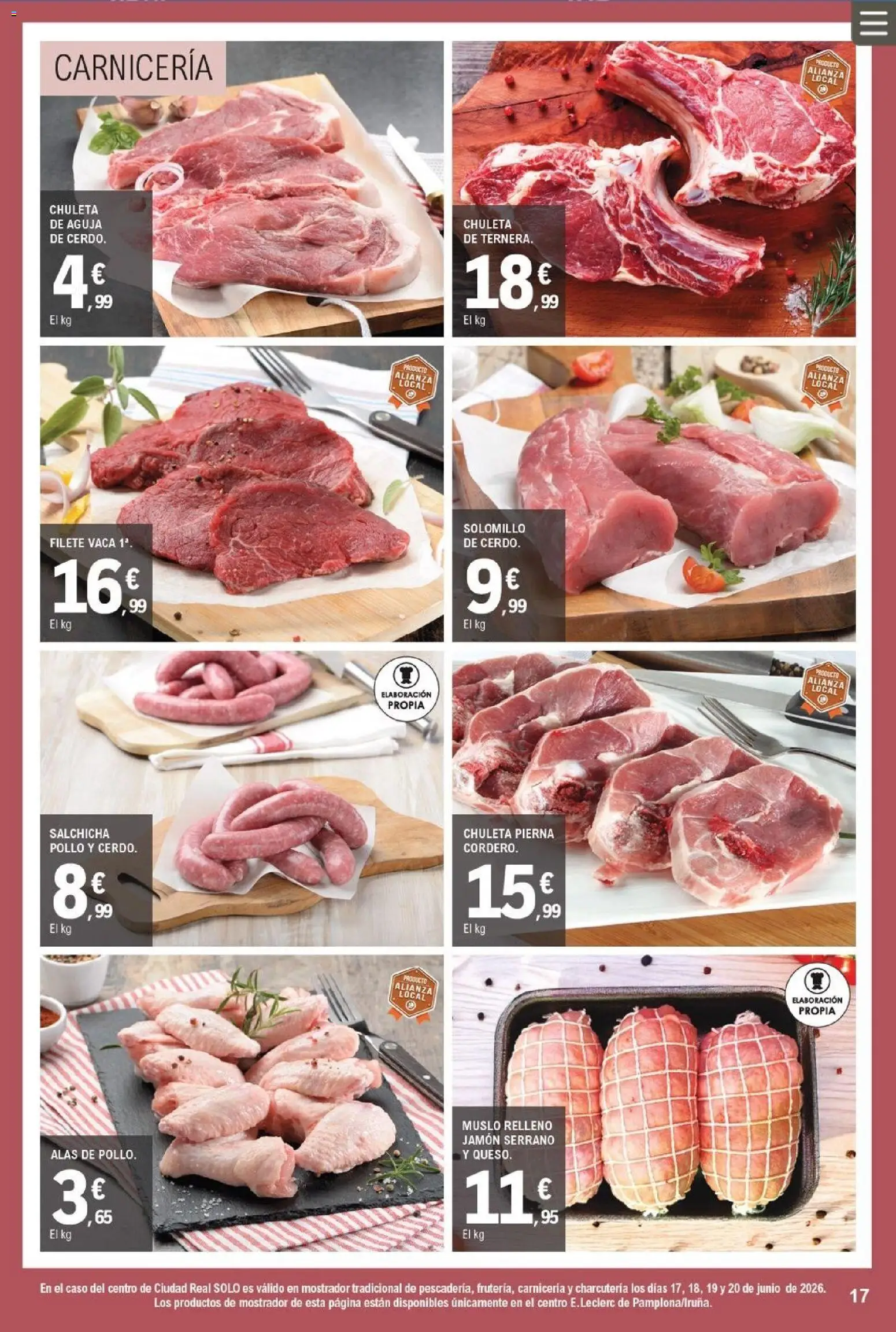 E.Leclerc folleto │ válido desde el 17.06.2026 | Página: 17 | Productos: Jamón serrano, Jamón, Filete
