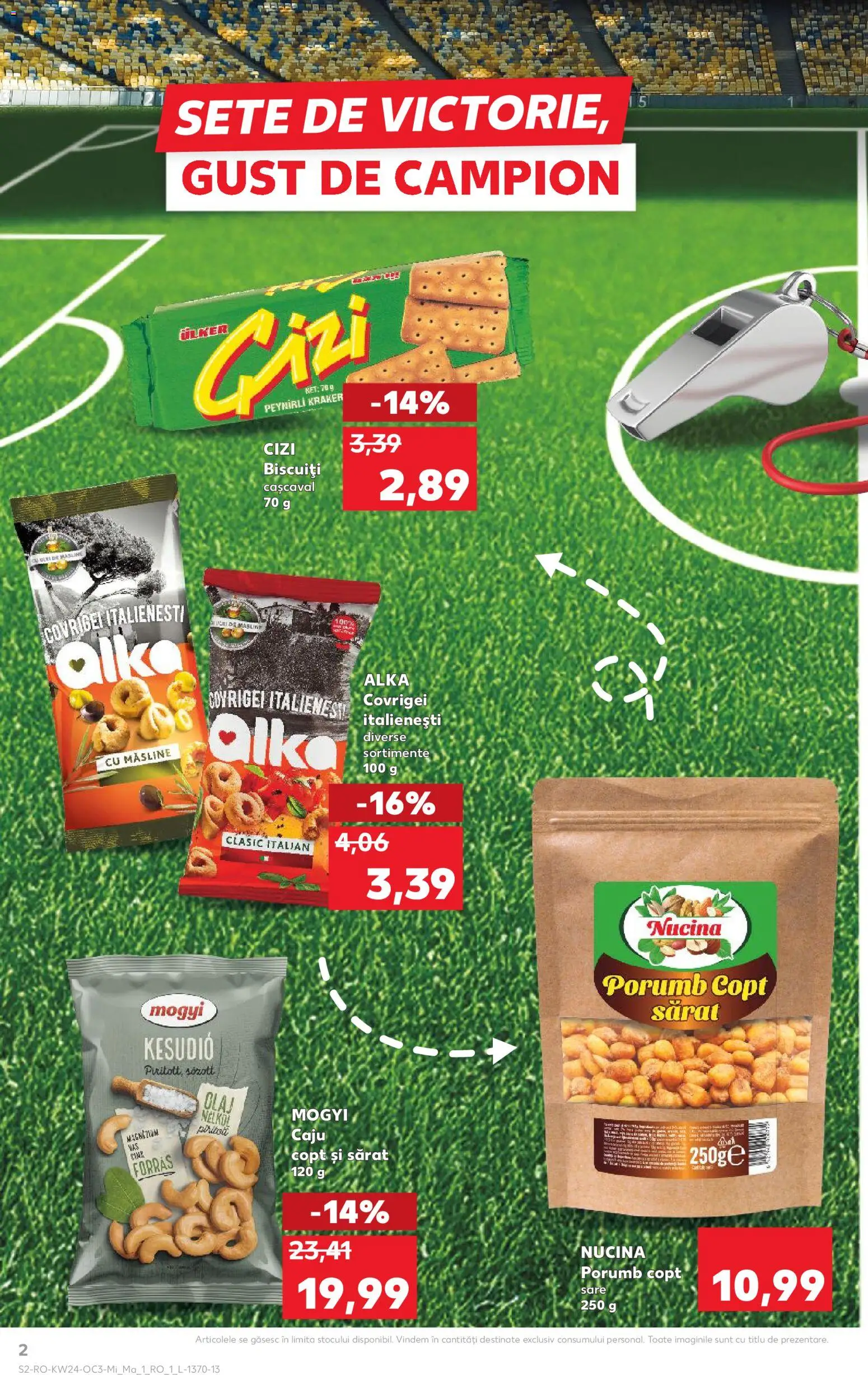 Noul catalog Kaufland – valabil de la 10.06.2026 | Pagină: 2 | Produse: Covrigei, Caju, Biscuiți, Sare