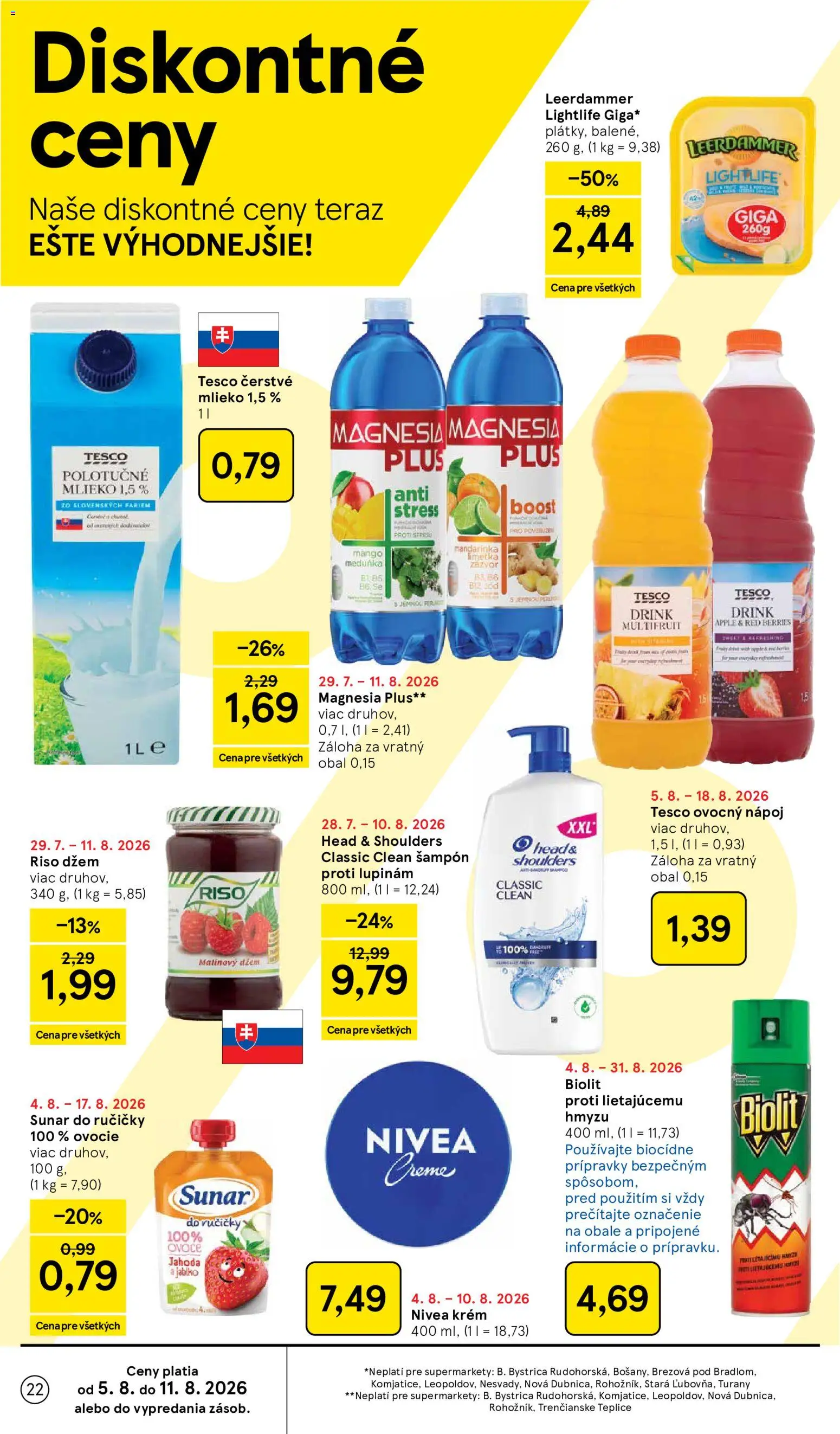 Nové Tesco akcie – leták je platný od 05.08.2026 | Strana: 22