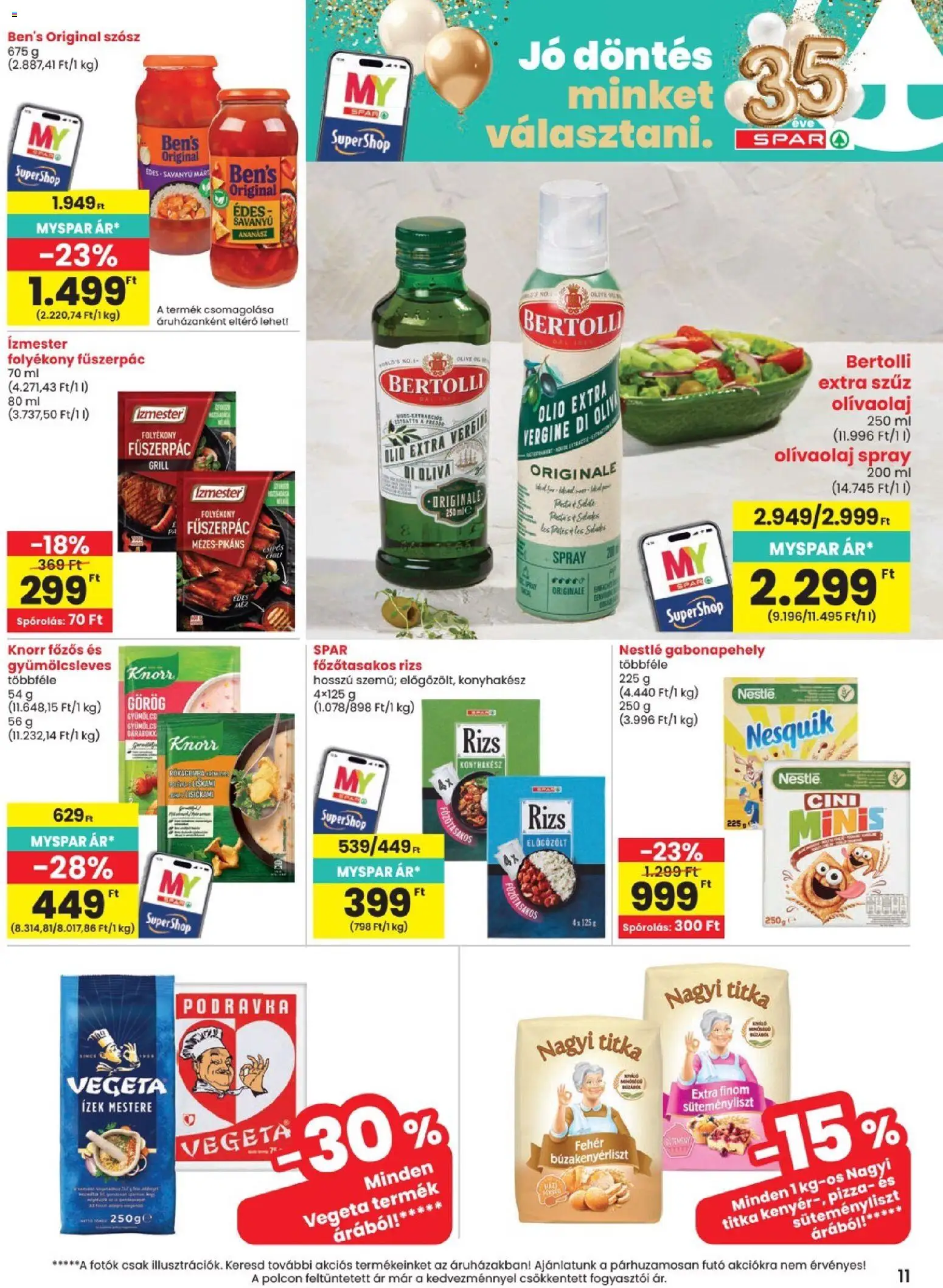 Spar akciós ujság - amely érvényes a következő dátumtól: 2026.08.13. | Oldal: 11 | Termékek: Podravka, Knorr, Grill, Pizza