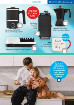 Clicks specials catalogue – valid from 01.06.2026 | Page: 22 | Products: Gift card, Milk, Mug, Griller