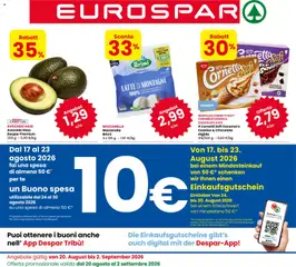 Anteprima del volantino Eurospar volantino Bolzano valido a partire dal 17/08/2026