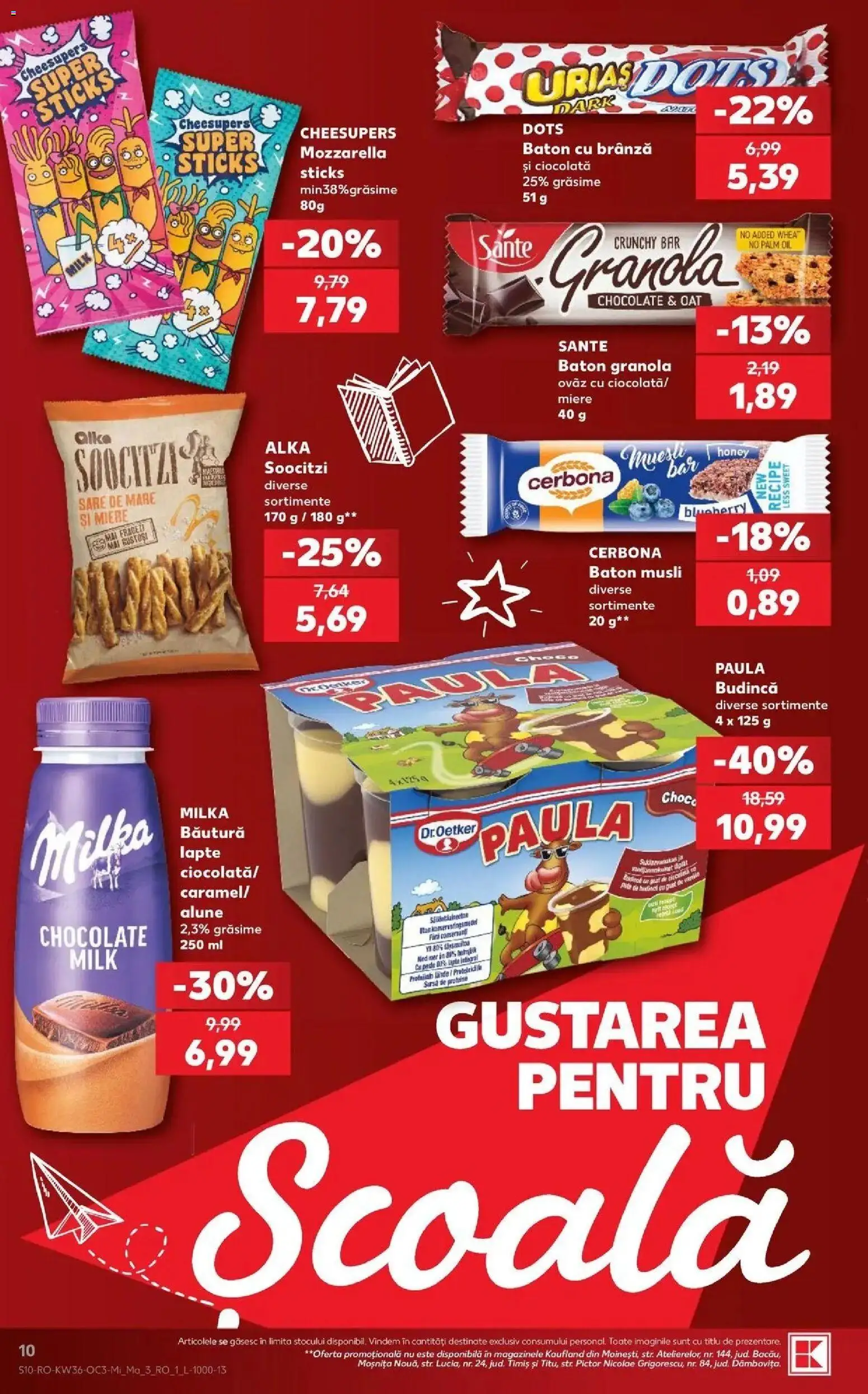Kaufland Domnesti 02.09.2026 - Revista si Oferta | Pagină: 10 | Produse: Budincă, Lapte, Brânză, Ciocolată