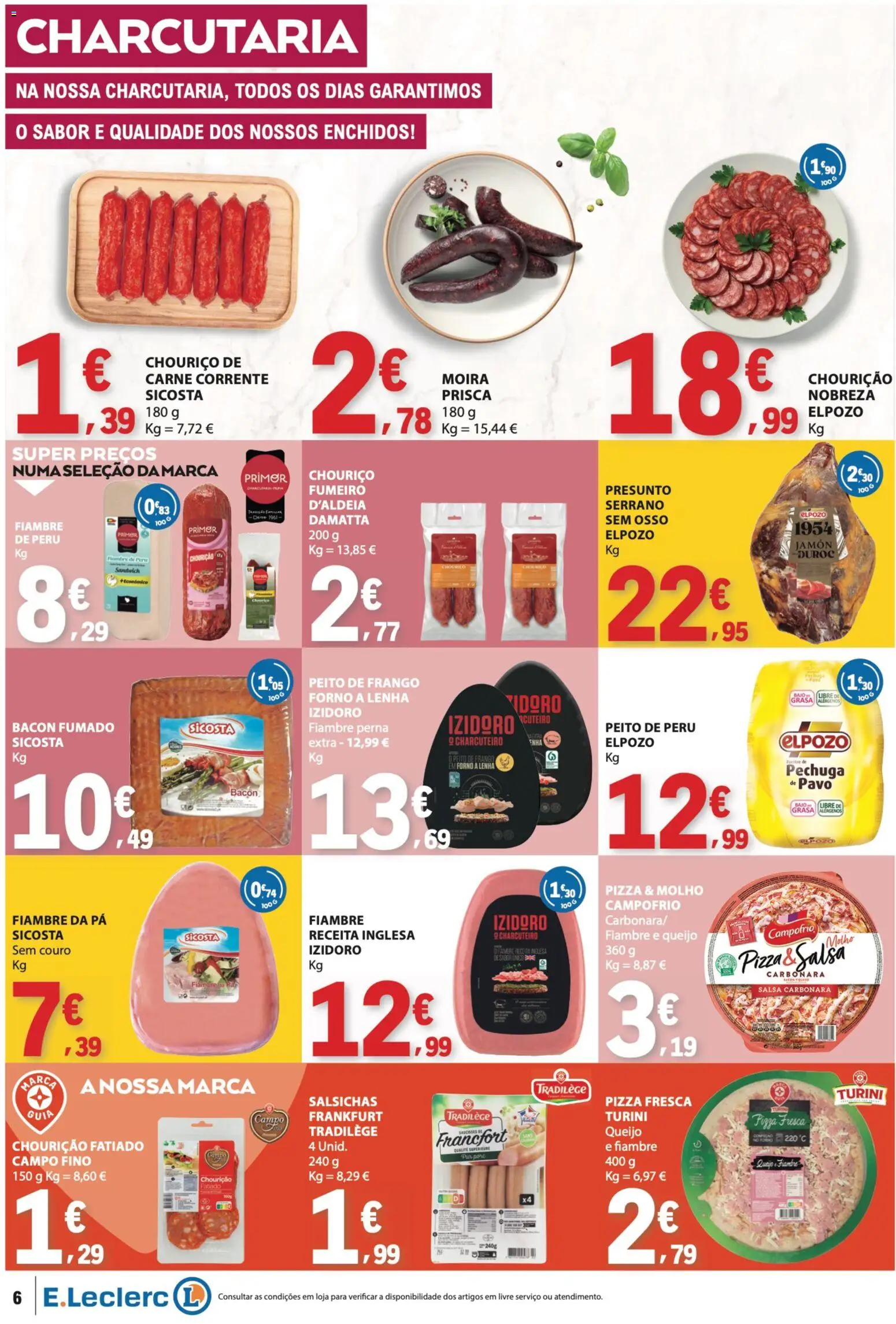 E.Leclerc folheto │ válido de 30.04.2026 | Página: 6 | Produtos: Frango, Primer, Pizza, Pá