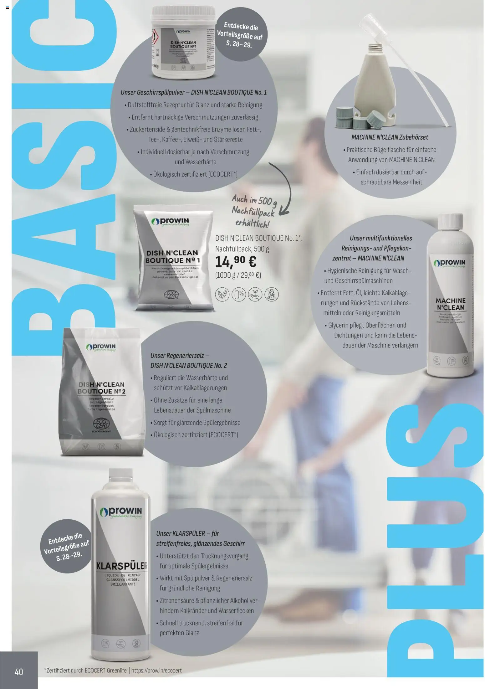 Katalog ProWin Juli / Dezember 2026 – gültig ab 01.07.2026 | Seite: 40 | Produkte: Klarspüler