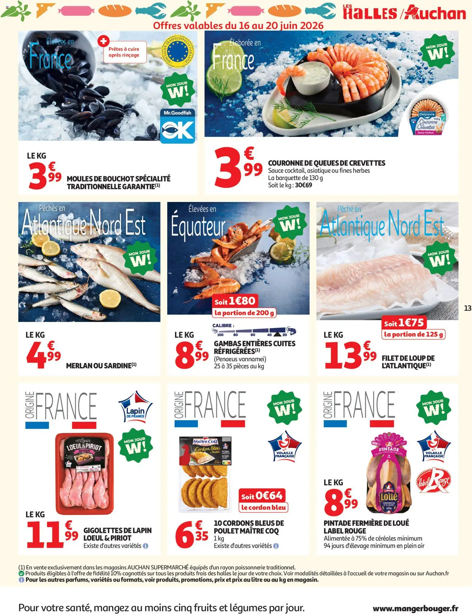 {H1} | Page: 13 | Produits: Lapin, Volaille, Cordon bleu, Céréales