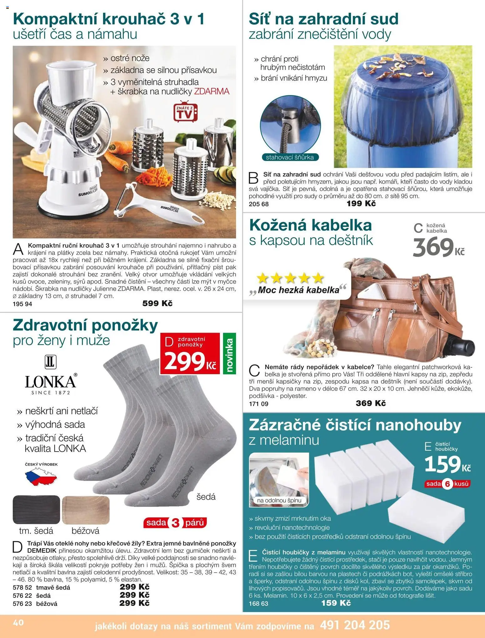 Decodoma katalog Podzim 2026 od 01.09.2026 | Strana: 40 | Produkty: Škrabka, Síť, Houbičky, Kapsičky