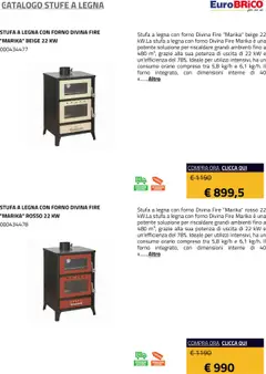 Anteprima del volantino Eurobrico Stufe a Legna catalogo valido a partire dal 23.07.2025 | Pagina: 41 | Prodotti: Stufa a legna, Stufa, Forno, Il forno
