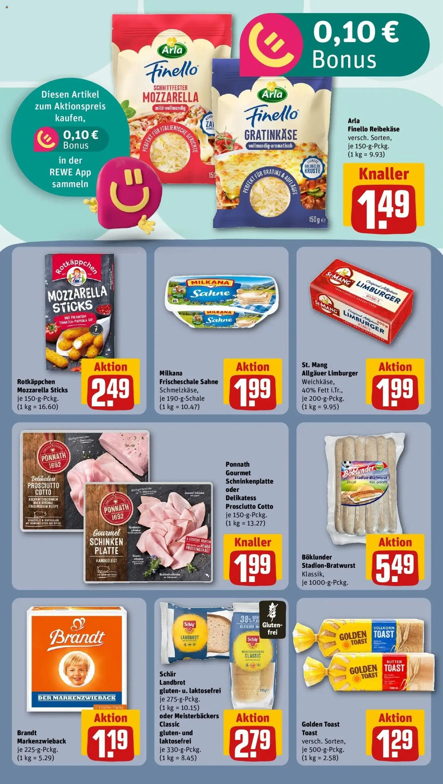 REWE Prospekt ab 28.09.2026 zum Blättern » Angebote | Seite: 22 | Produkte: Mozzarella, Gerichte, Schweinefleisch, Sahne