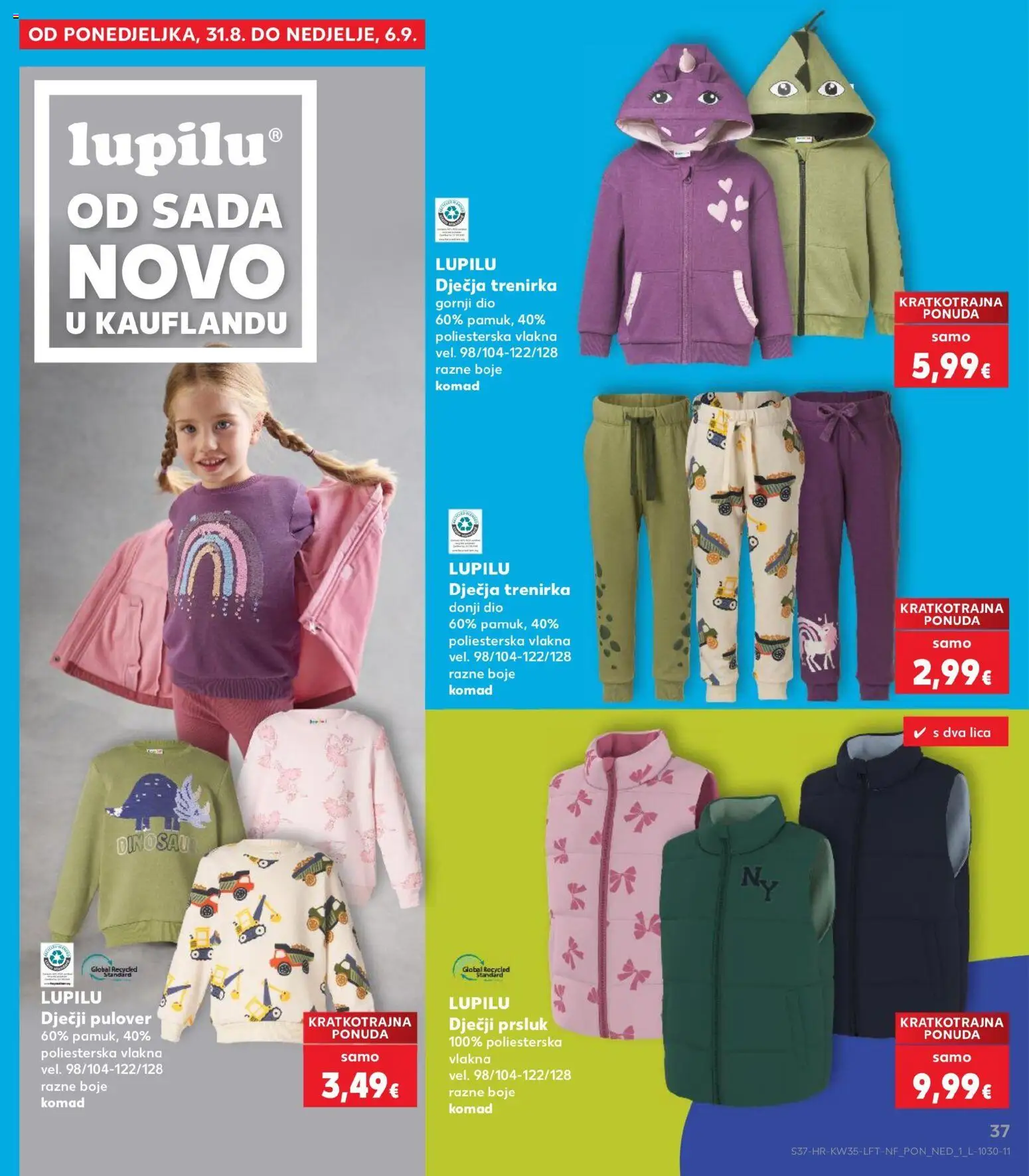 Kaufland katalog | vrijedi od 26.08.2026 | Stranica: 37 | Proizvodi: Prsluk, Trenirka
