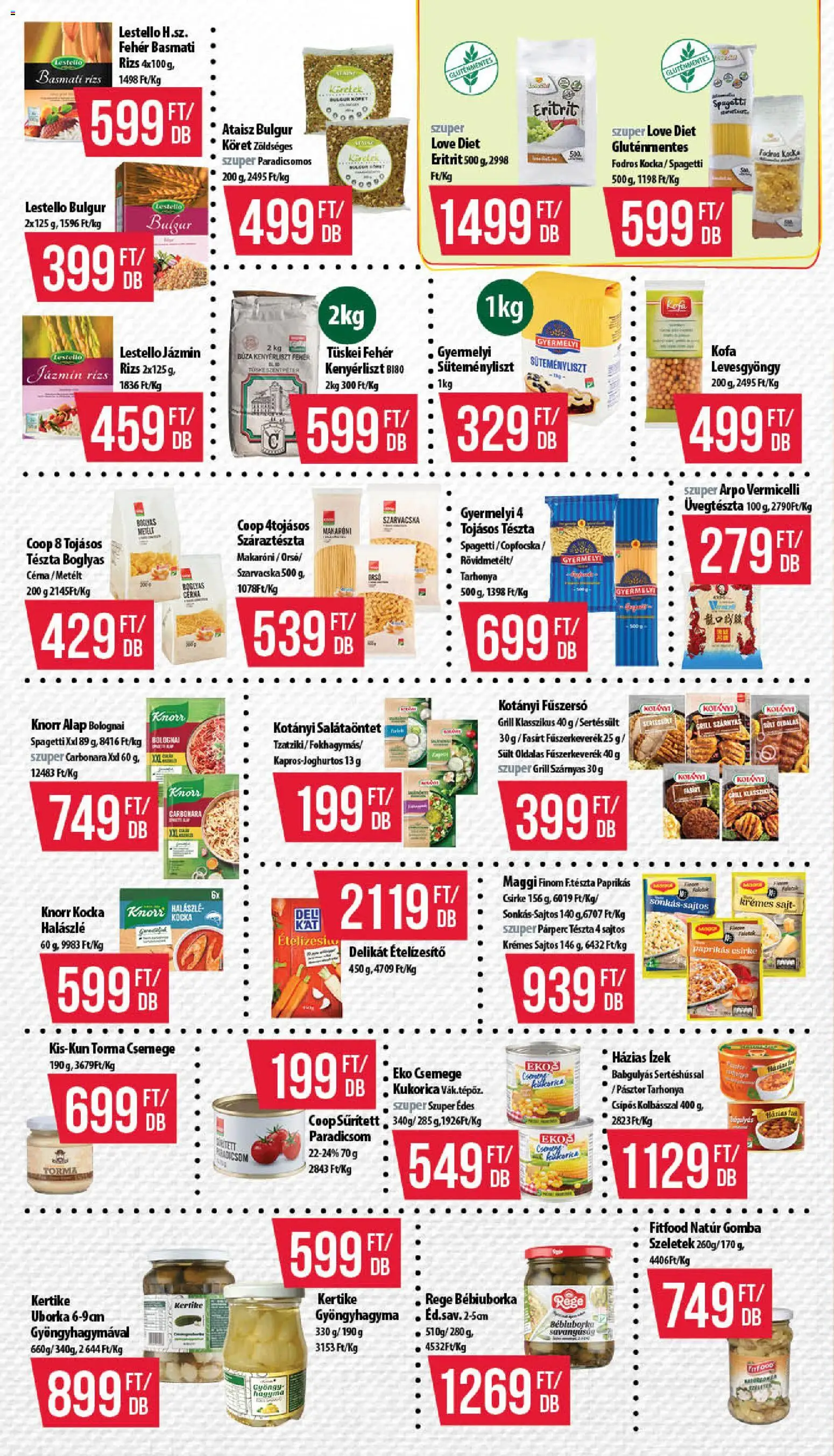 COOP akciós ujság - amely érvényes a következő dátumtól: 18.06.2026 | Oldal: 8 | Termékek: Tarhonya, Bulgur, Tészta, Száraztészta