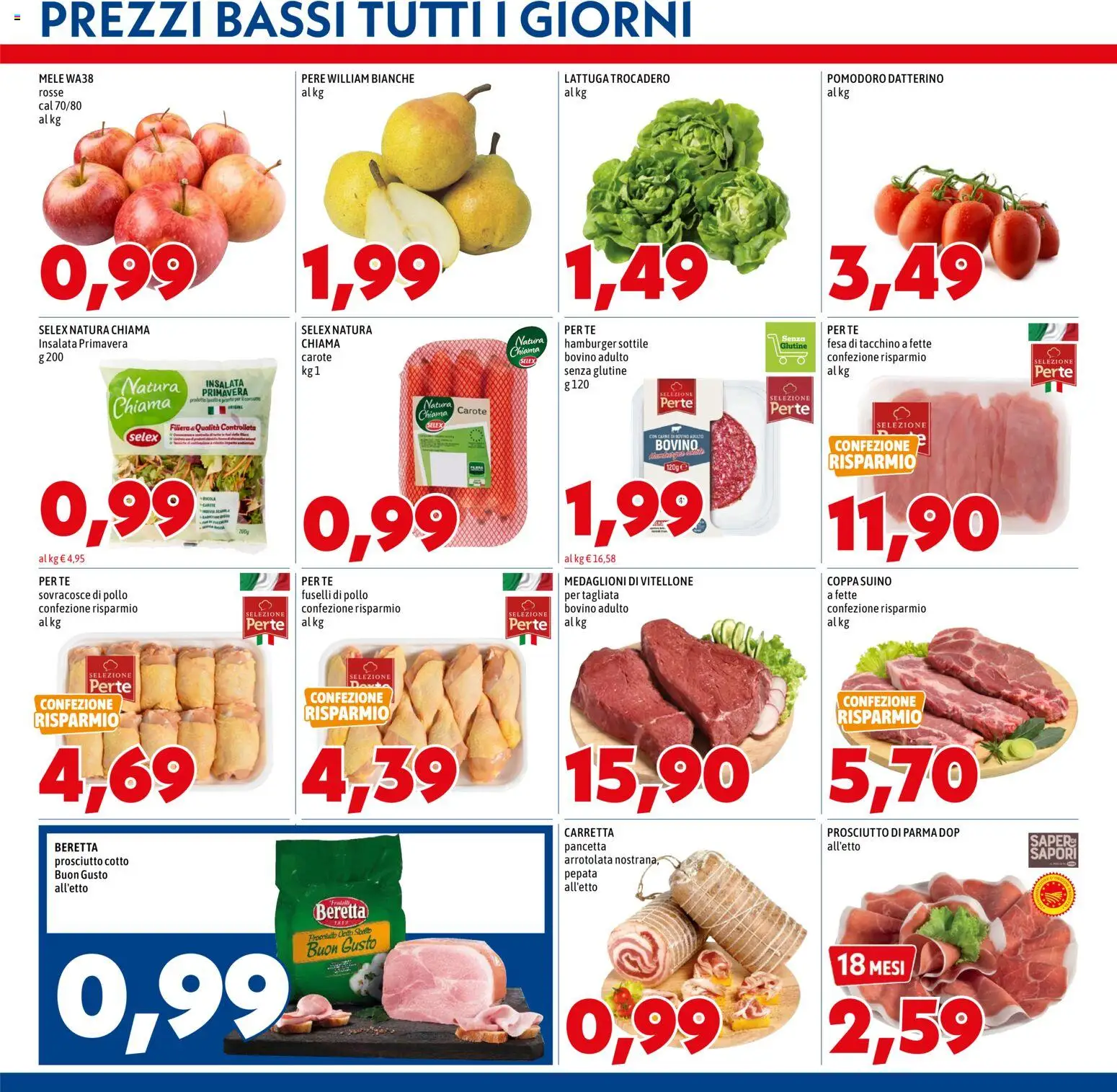 Volantino Mega del 07.05.2026 | Pagina: 3 | Prodotti: Pancetta, Suino, Tacchino, Hamburger