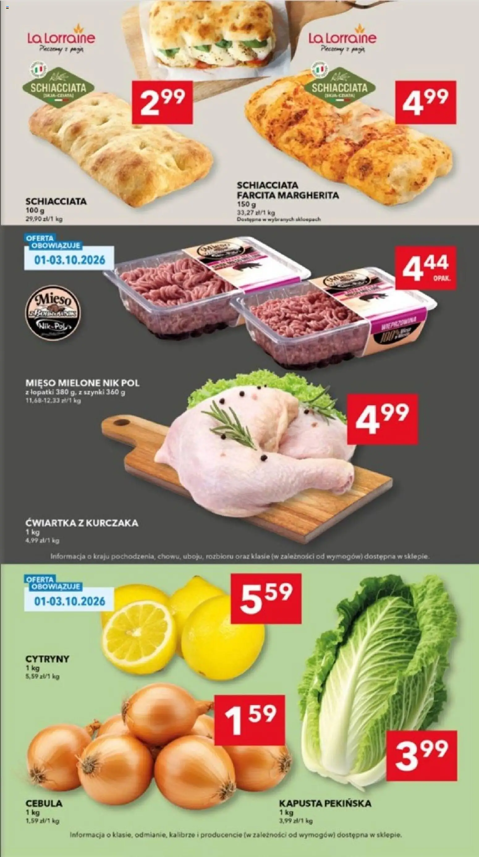 Lewiatan gazetka - Lublin od 01.10.2026 | Strona: 3 | Produkty: Kapusta, Mięso, Mięso mielone, Ćwiartka z kurczaka