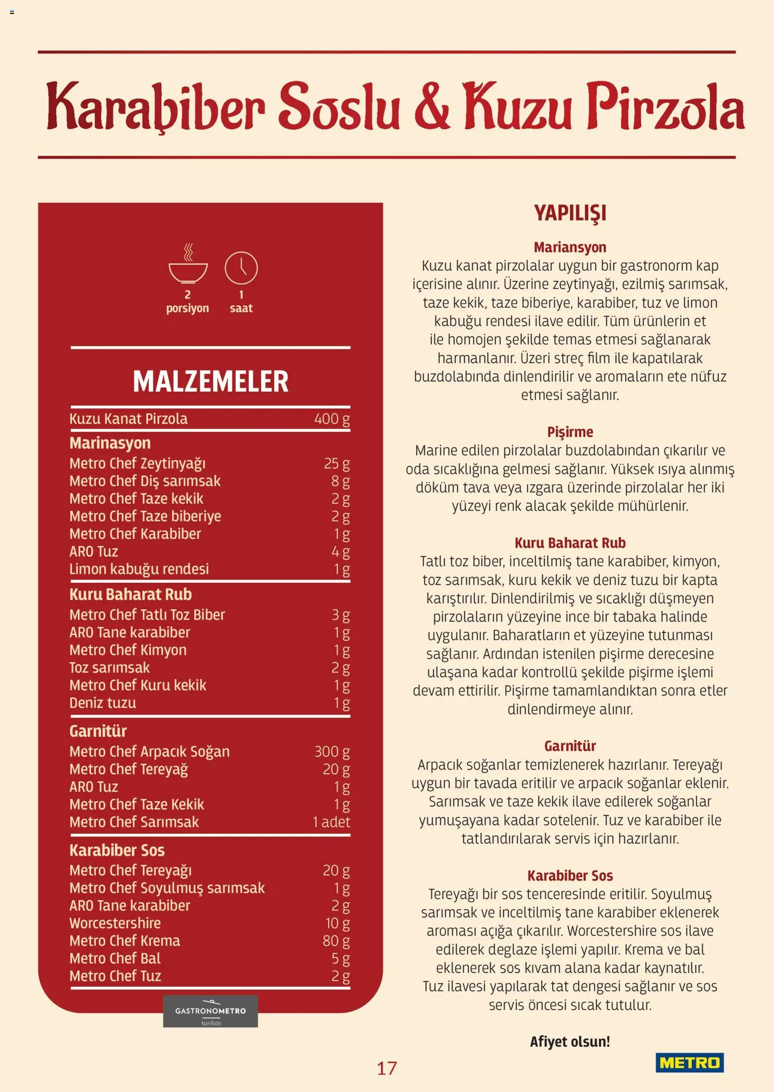 Metro - Kebap - 05 Ağustos 2026 tarihinden itibaren geçerlidir | Sayfa: 17 | Ürünler: Tereyağı, Baharat, Tuz, Izgara