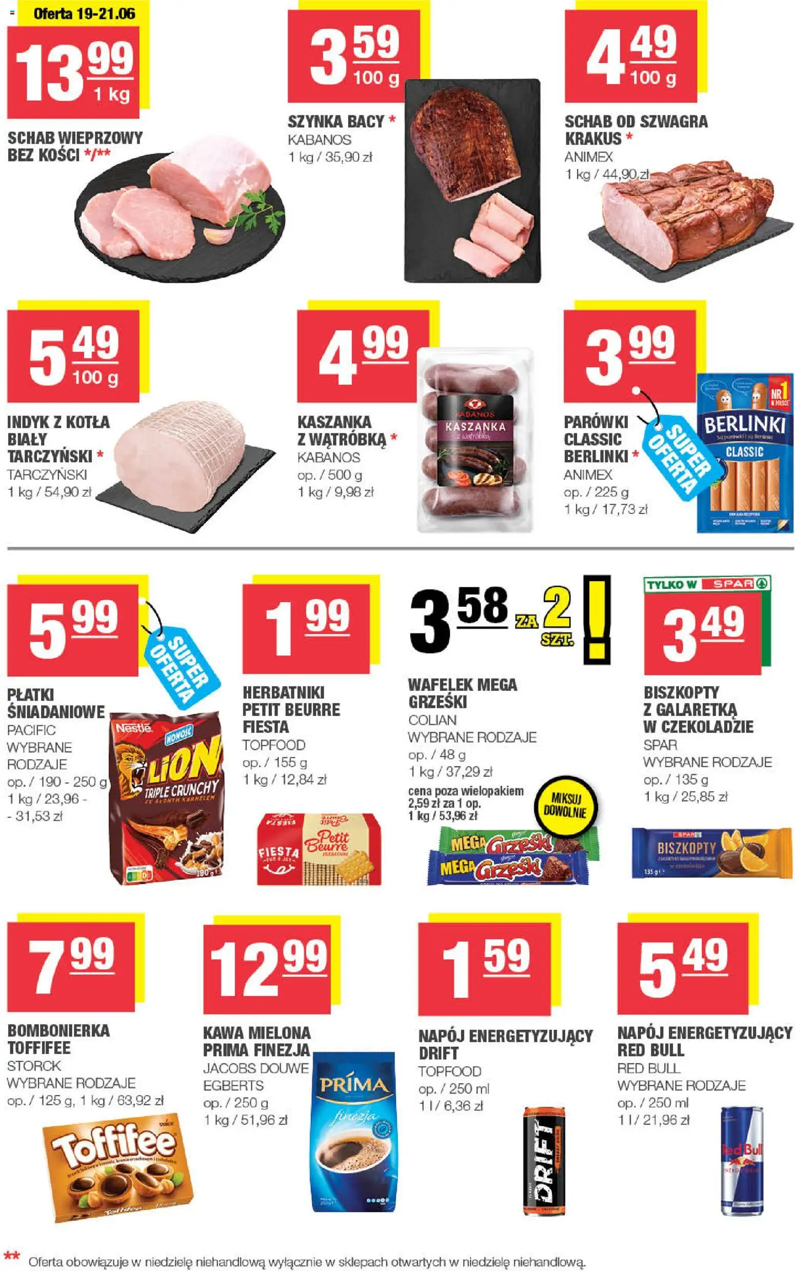 Spar gazetka - Mini od 17.06.2026 | Strona: 3 | Produkty: Wątróbka, Parówki, Kawa, Płatki