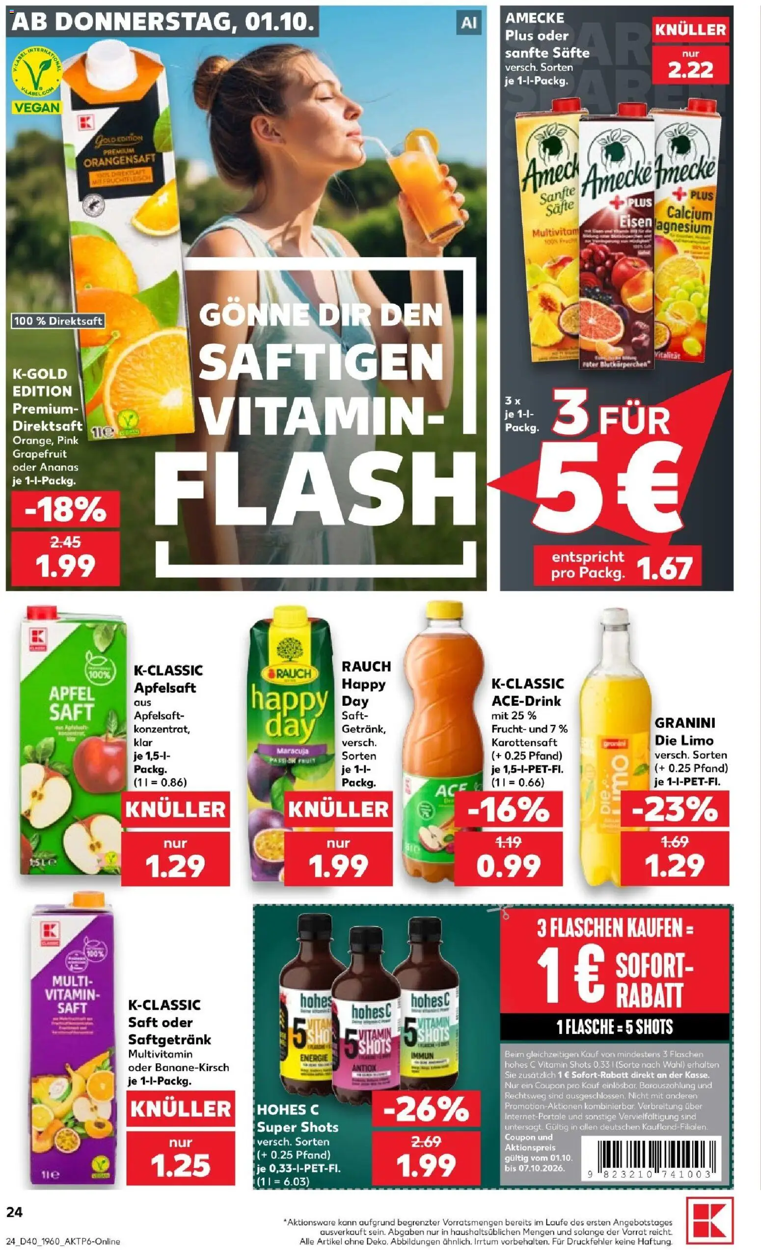 Kaufland Prospekt Berlin – gültig ab 01.10.2026 | Seite: 28 | Produkte: Ananas, Grapefruit, Hohes c, Saft